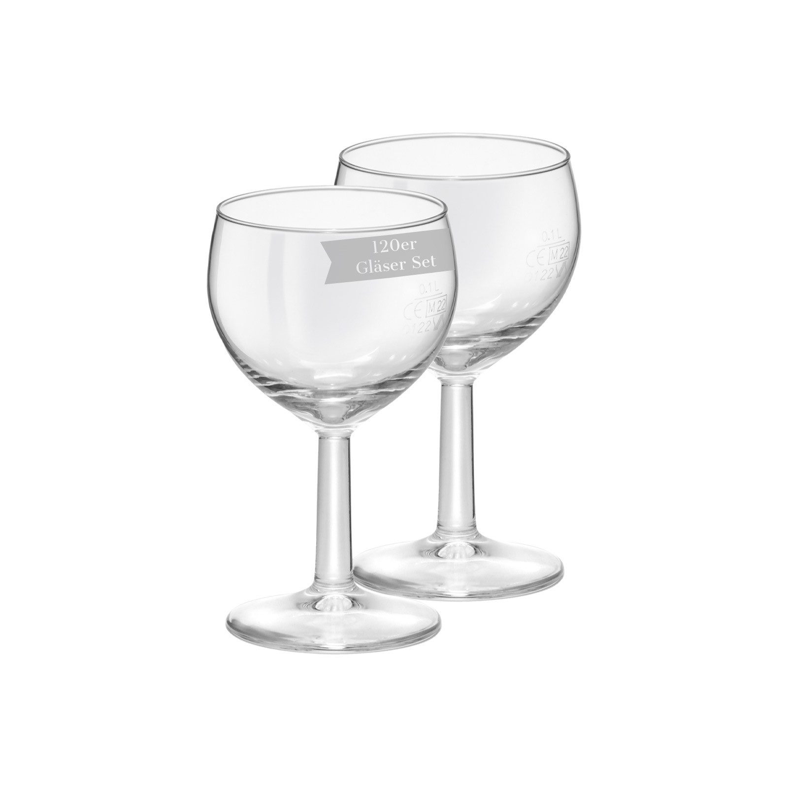 Weinglas Ballon Profi Weingläser geeicht 0,1 l 120er Set