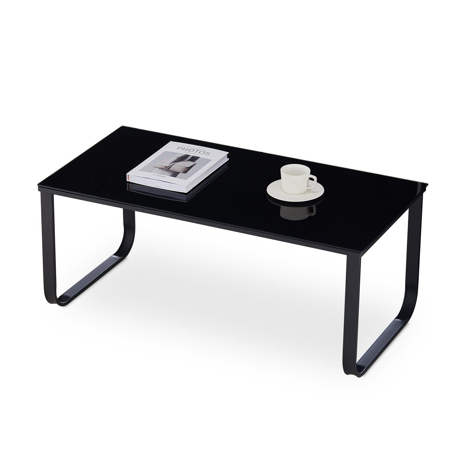 Ofcasa Couchtisch Kaffeetisch, 100x50x42cm Glastisch, Beistelltisch günstig online kaufen