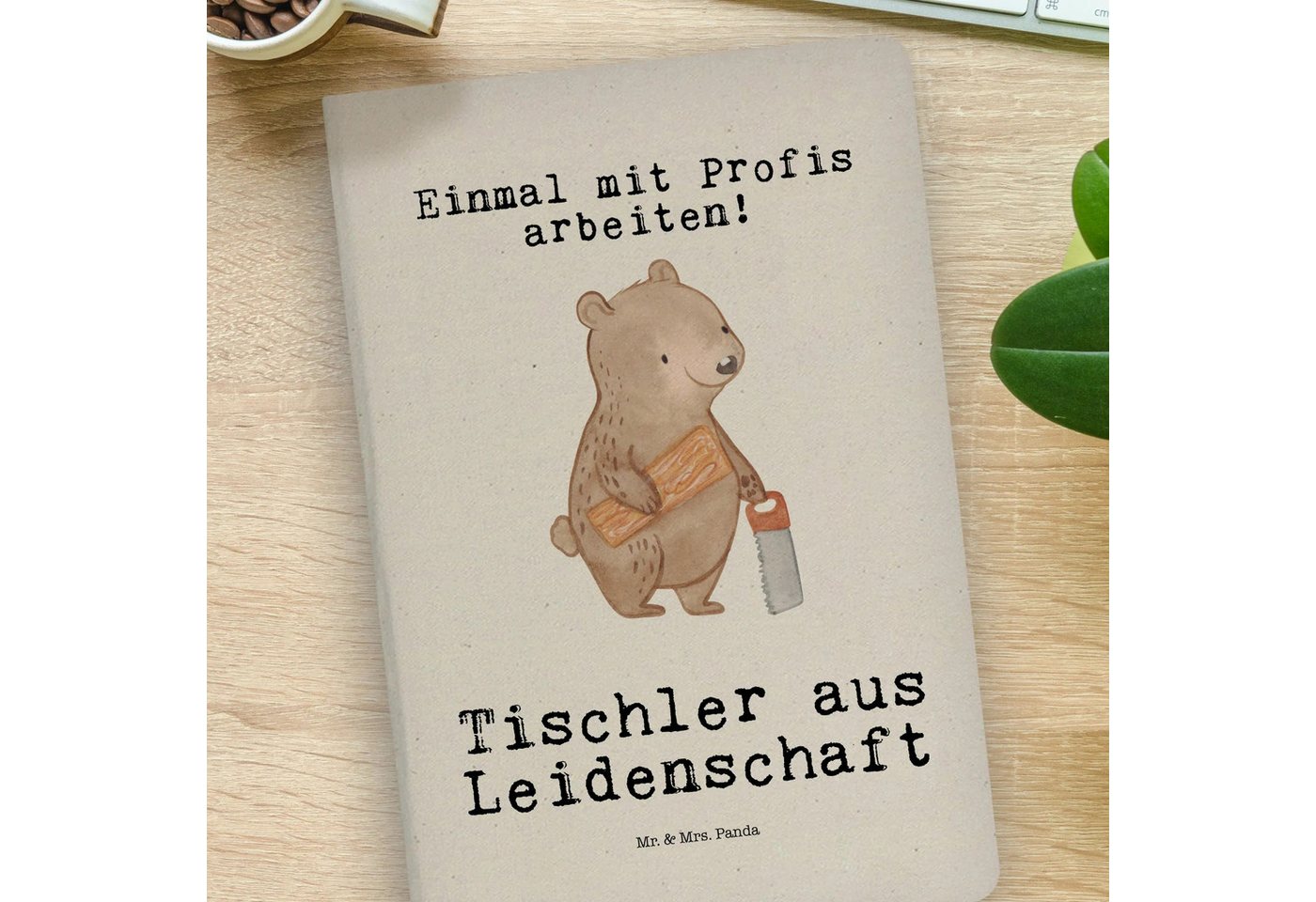 Thumbnail - Mr. & Mrs. Panda Notizbuch Tischler Leidenschaft - Transparent - Geschenk, Danke, DIN A4 Notizbu Mr. & Mrs. Panda, Langl...