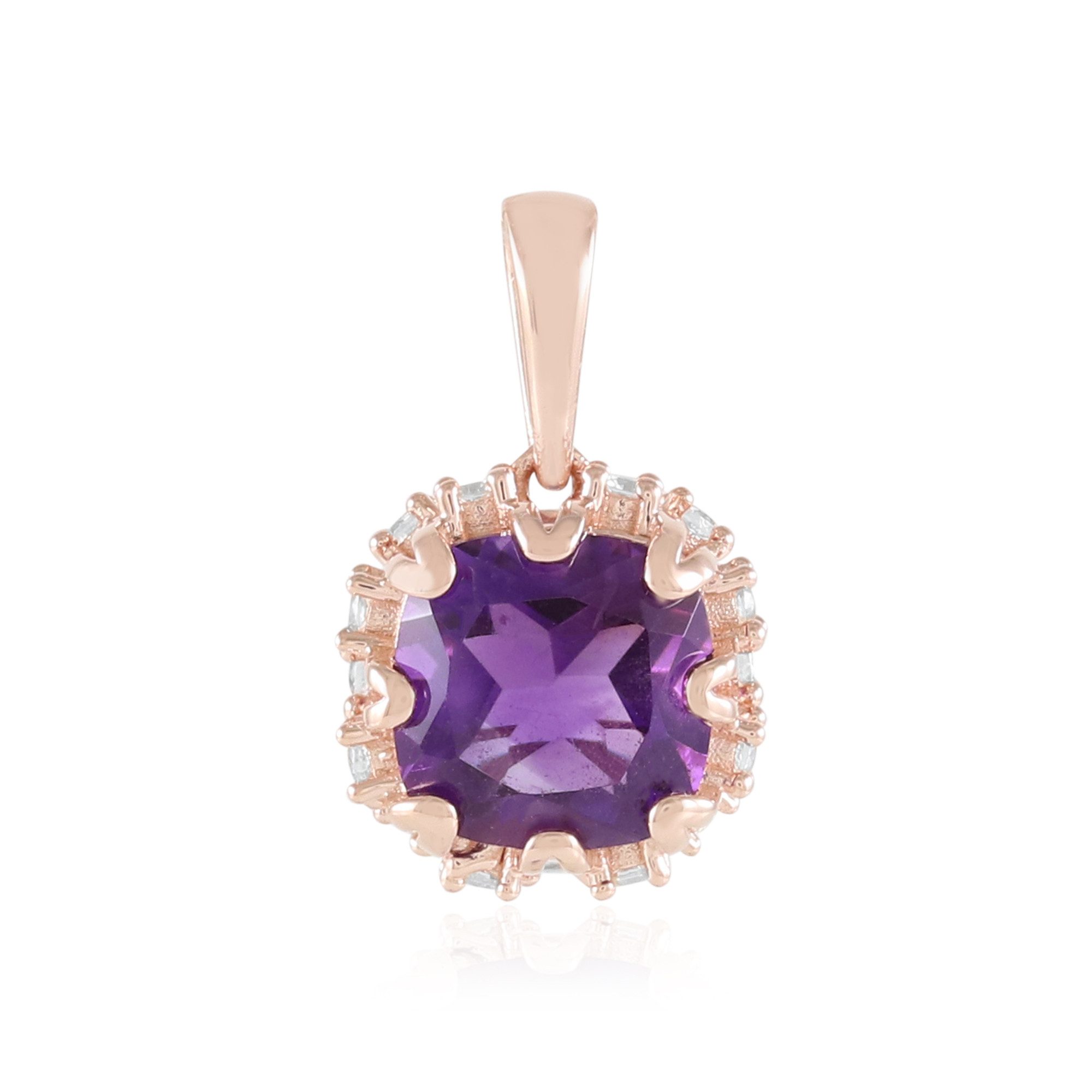 Cavill Kettenanhänger Brasilianischer Amethyst Rose vergoldet Anhänger (1-t günstig online kaufen