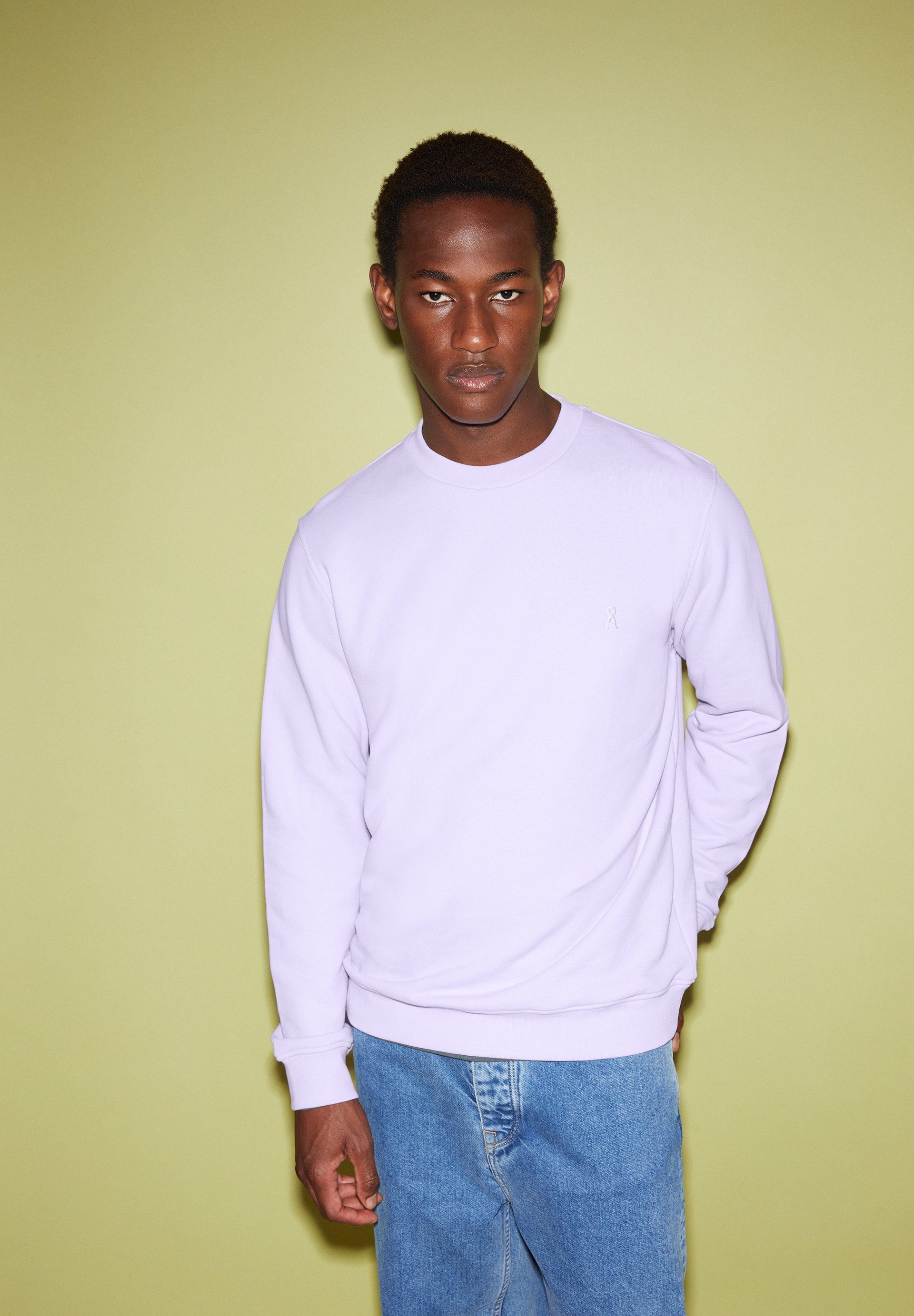 BAARO Sweatshirt COMFORT (1-tlg) lavender Herren Armedangels light
