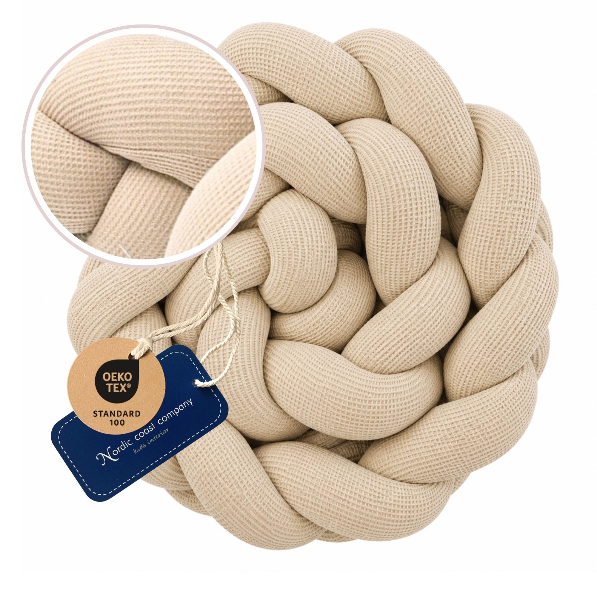Nordic Coast Company Nestchenschlange Waffelpiqué 200 cm