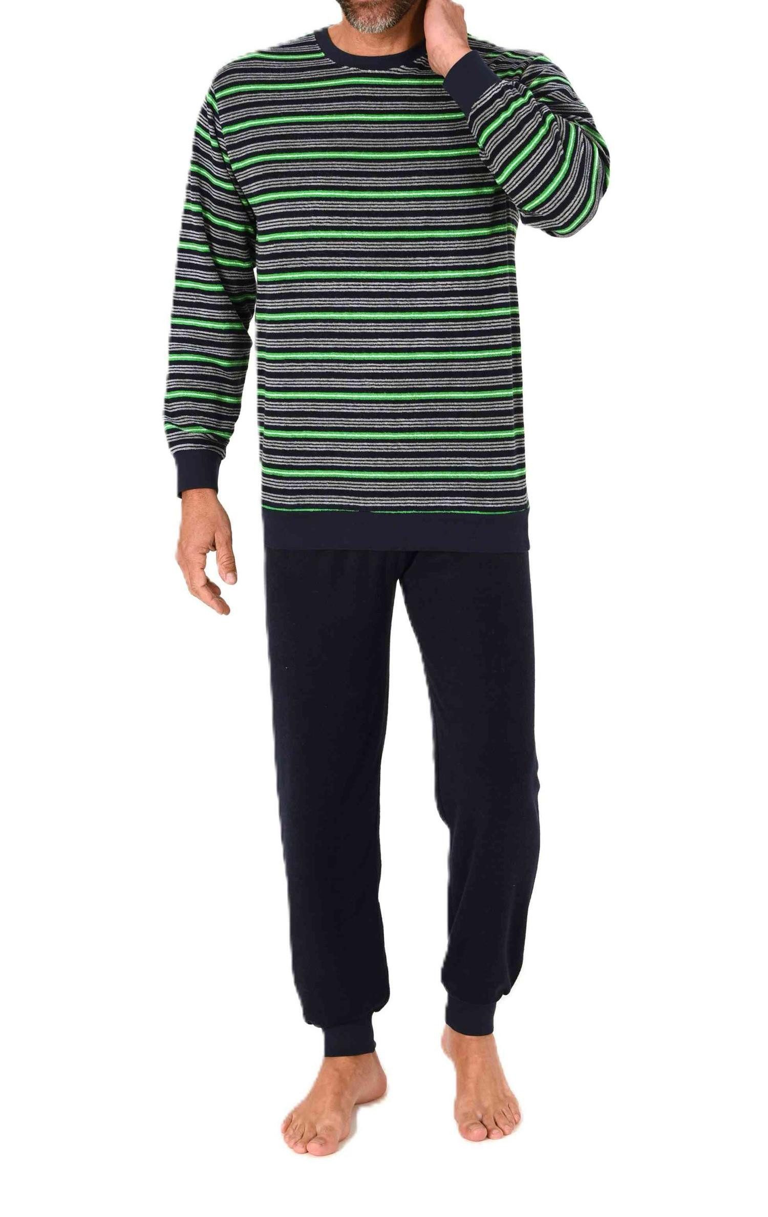 Normann Pyjama Normann Herren Frottee Schlafanzug langarm – auch in Übergrö günstig online kaufen