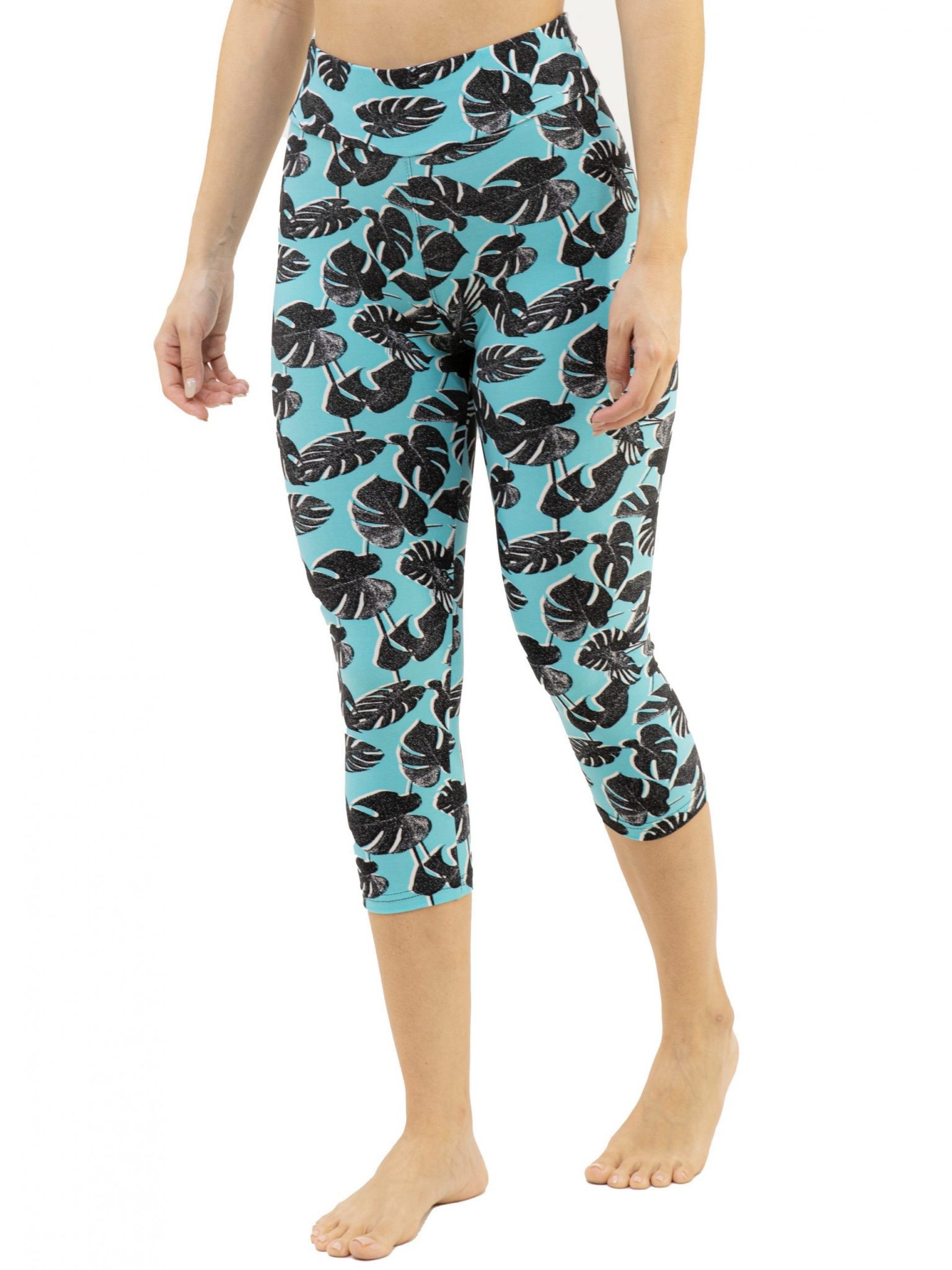 3/4-Leggings Damen Mädchen Super Soft Capri Leggings 3/4 Stretch