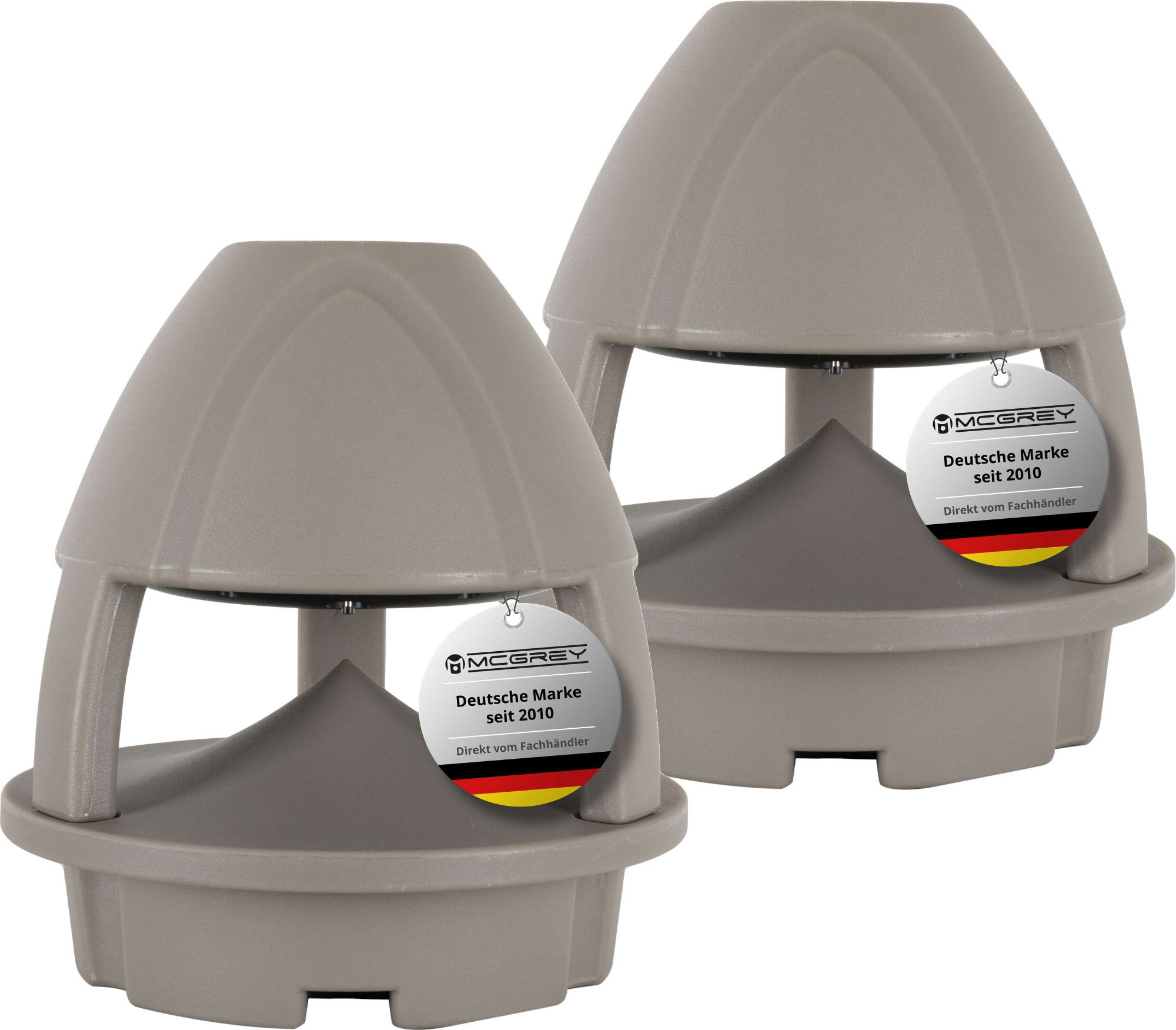 McGrey WPL-660 BT 360° Aktiver 2-Wege Garten-Lautsprecher Außenlautsprecher (Bluetooth, 60 W, Allwetter-Lautsprecher Wasser- und UV-resistent)