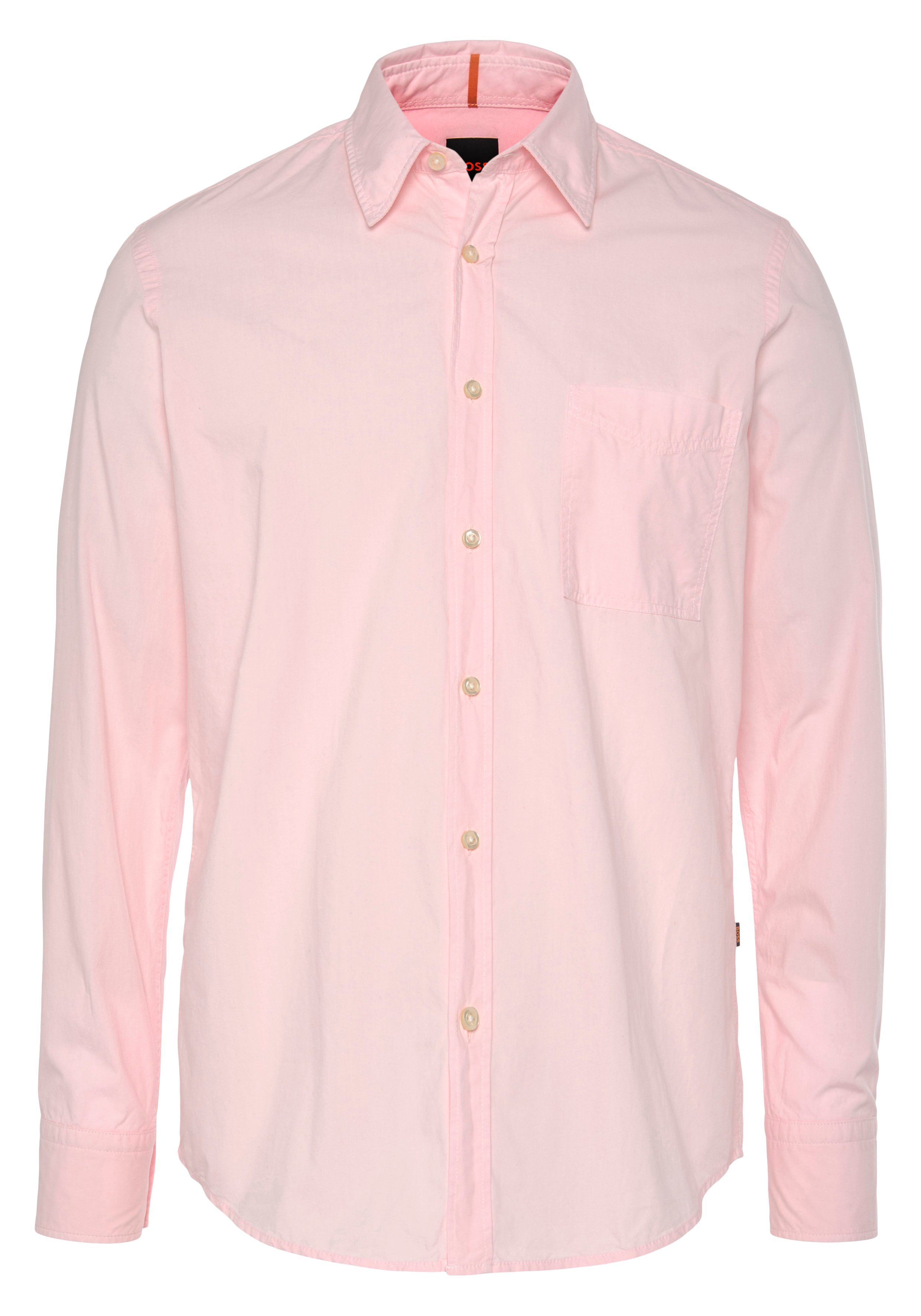 light/pastel_pink praktischer ORANGE Brusttasche mit BOSS Langarmhemd Relegant_6