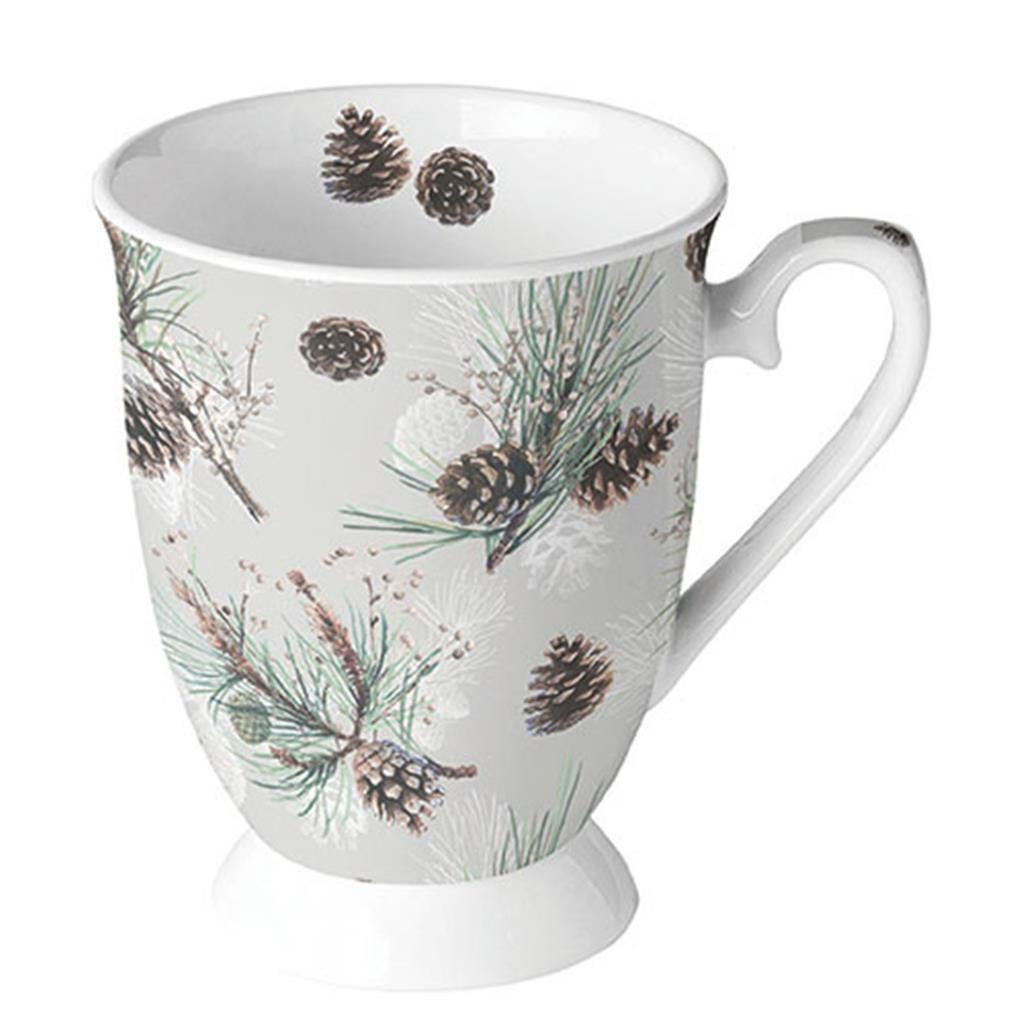 Ambiente® Papierserviette Weihnachten - Becher – Mug 0,25 L - Fine Bone China - Format: Ø 7,5