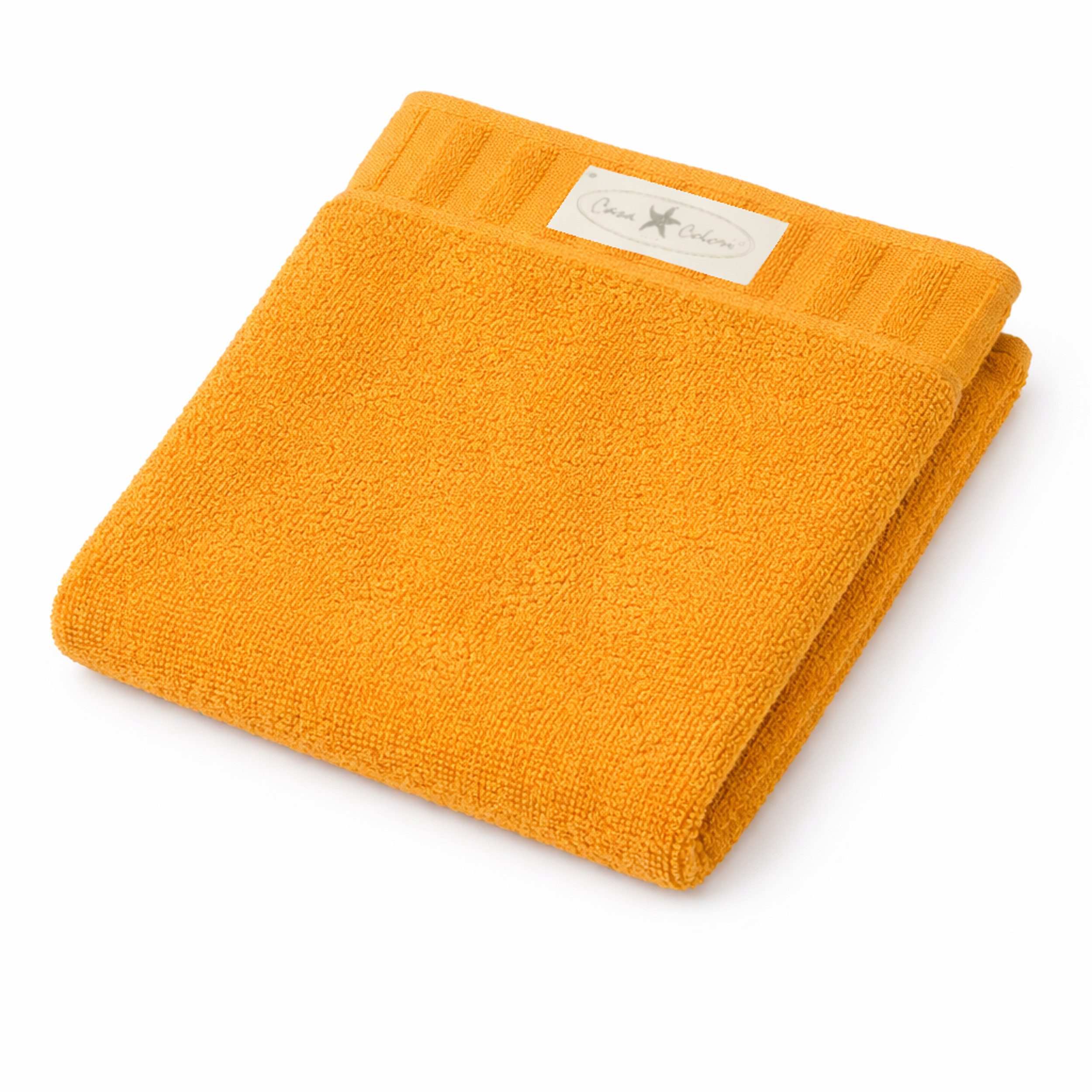 Casa Colori Handtuch Uni, Frottier (1-St), Hohe Farbbrillanz, Einfache Pflege