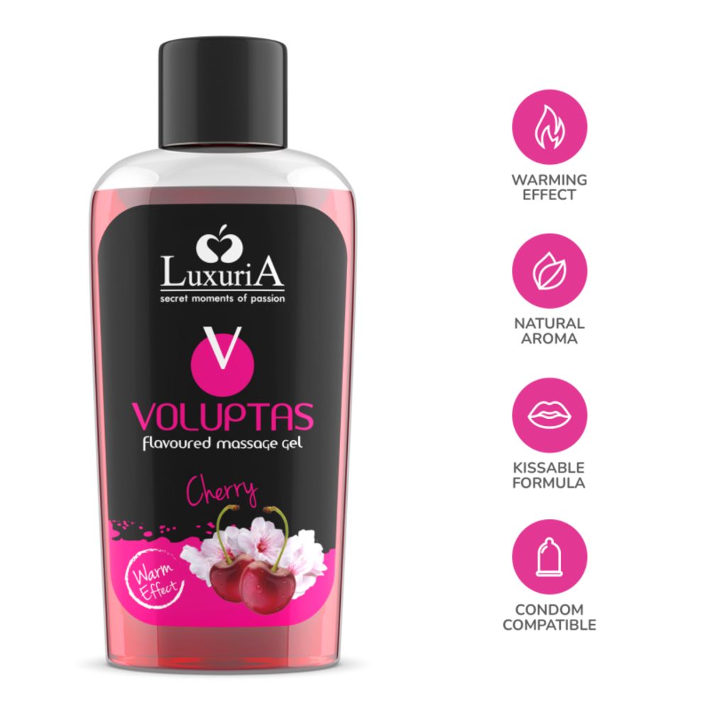 INTIMATELINE Gleit- und Massagegel Gleitmittel Massage Oral Kirsche Gel Wasserbasis Wärmend, Packung, 1-tlg., Latexkompatibel, Wärmende Wirkung, Essbares Massagegel