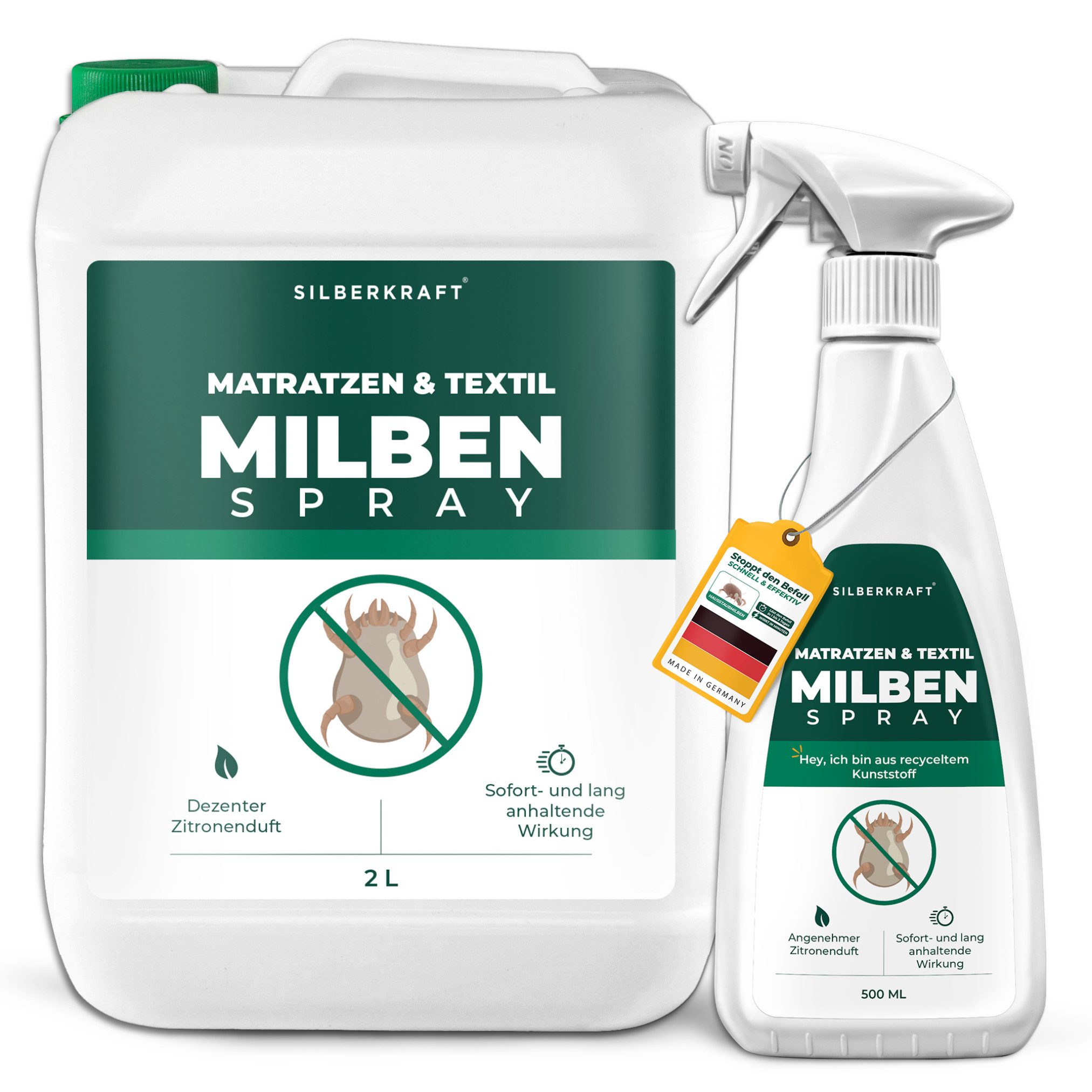 Insektenspray Silberkraft Milbenspray für Matratzen & Textilien