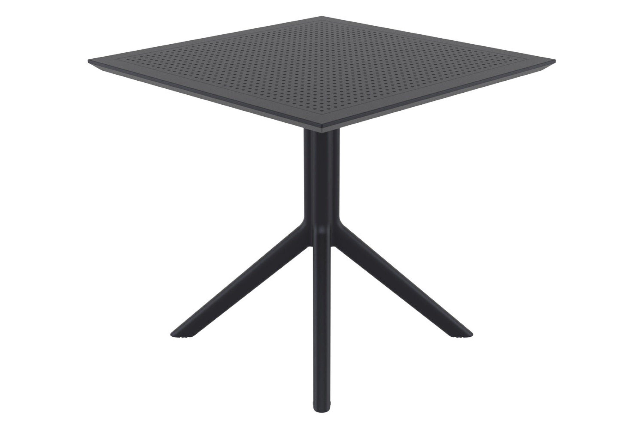 TPFGarden Gartentisch Sylt - Loungetisch für Garten, Balkon, Terrasse (Hochwertiger und stabiler Kunststofftisch aus Polypropylen, 1-St., Balkontisch, Terrassentisch, Sofatisch - Farbe: schwarz), Rostfrei und witterungsbeständig. - Maße (LxBxH): 80 x 80 x 74cm