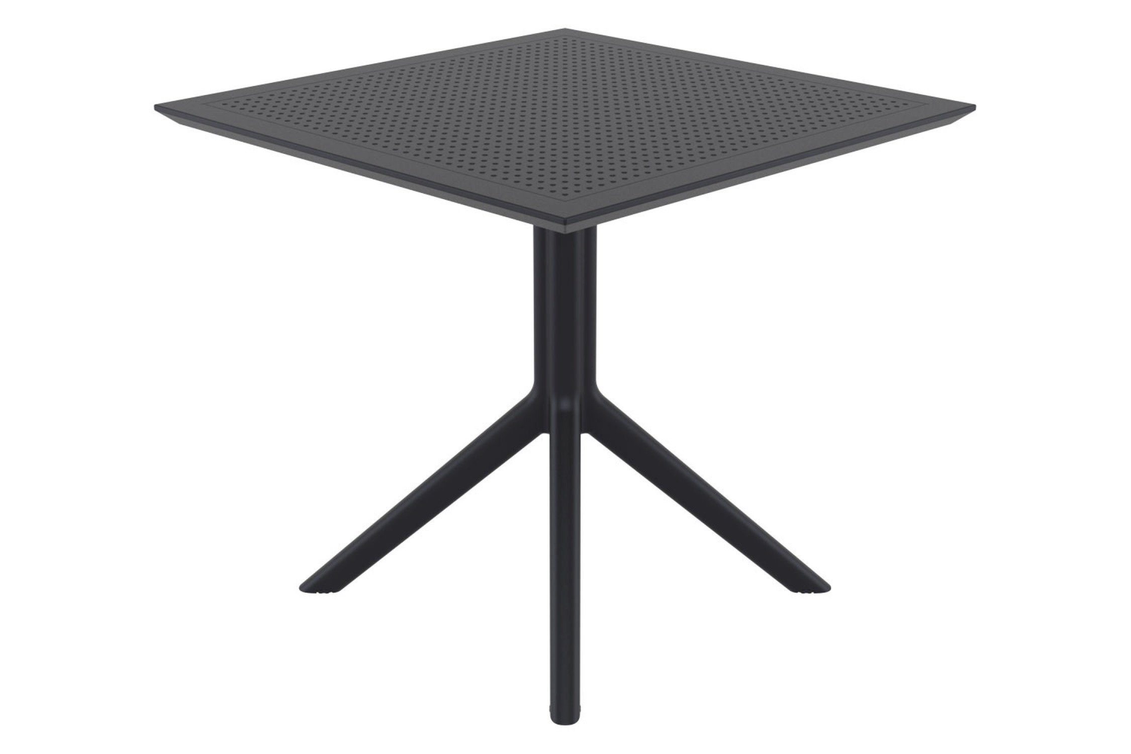 Polypropylen, - Sylt x Terrassentisch, und Farbe: (LxBxH): 80 witterungsbeständig. schwarz), Loungetisch x 80 Terrasse (Hochwertiger Rostfrei aus für Gartentisch Balkontisch, Sofatisch 74cm und TPFGarden - - stabiler 1-St., Kunststofftisch Garten, Maße Balkon,