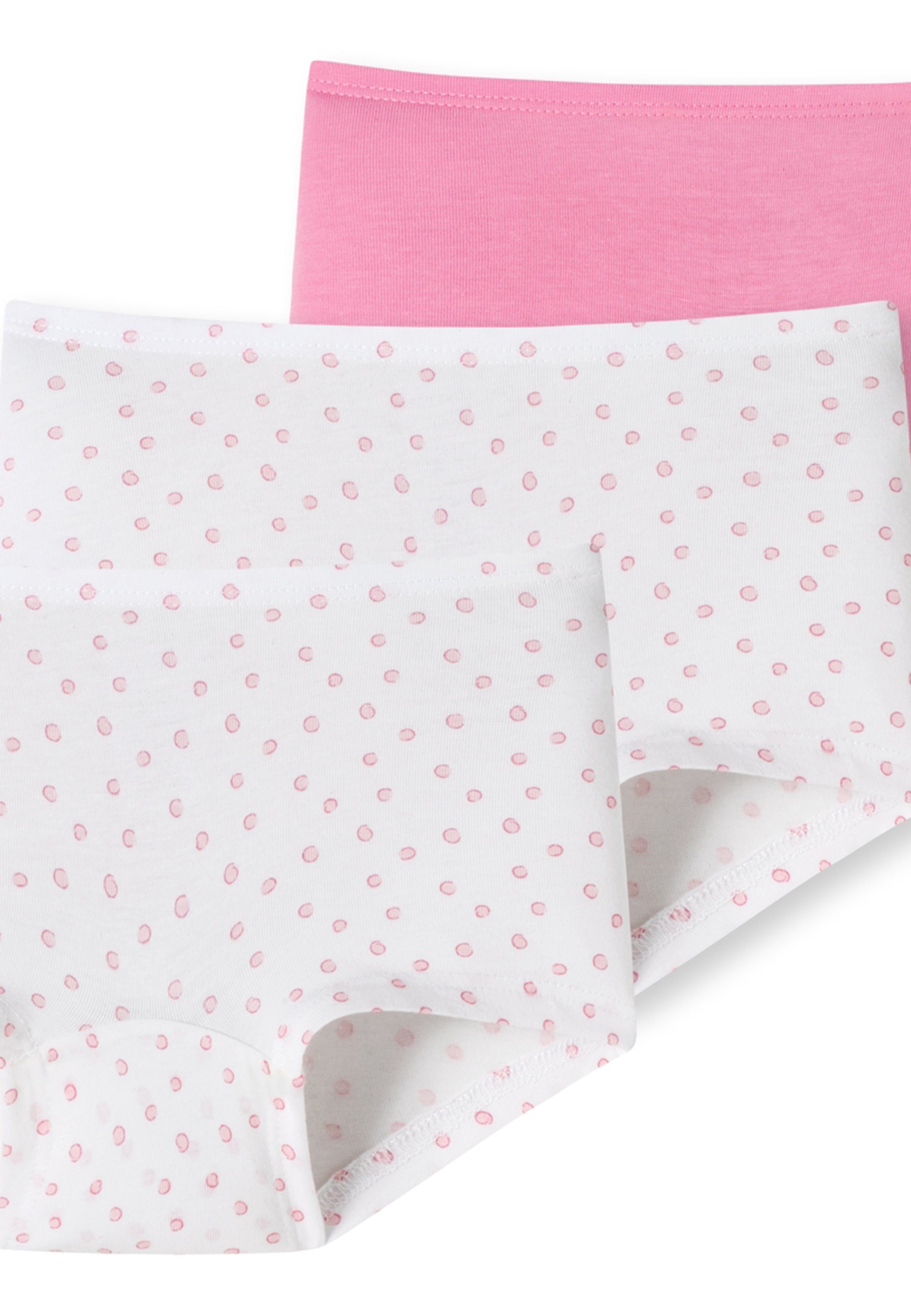 95/5 Short (Spar-Set, Pack - Organic Girls Slip Schiesser Weiß/Rosa-922 Panty Baumwolle Cotton 9-St) Kids - 9er