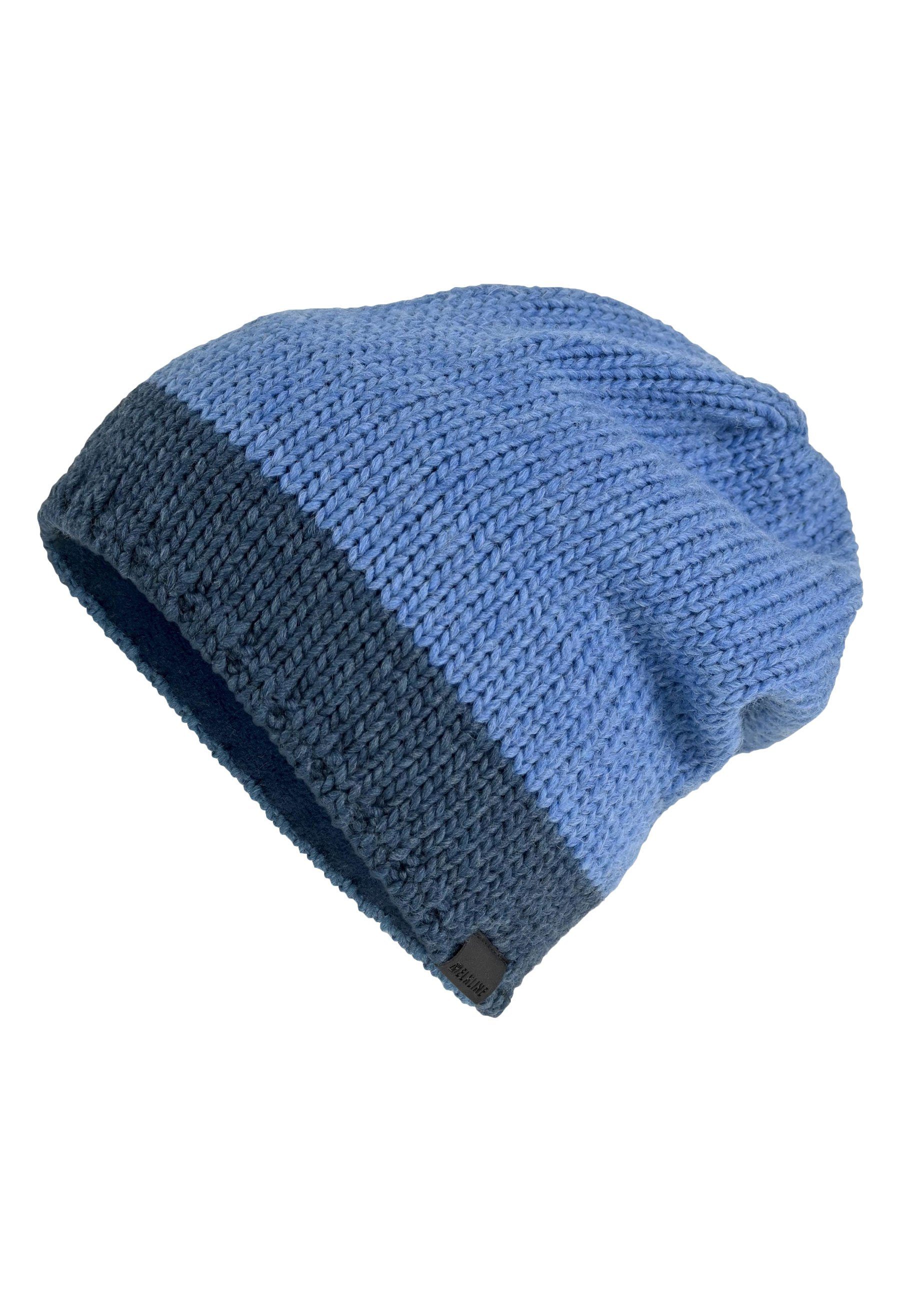 Elkline Strickmütze Hat Innenfleece denim blue Up - warmes