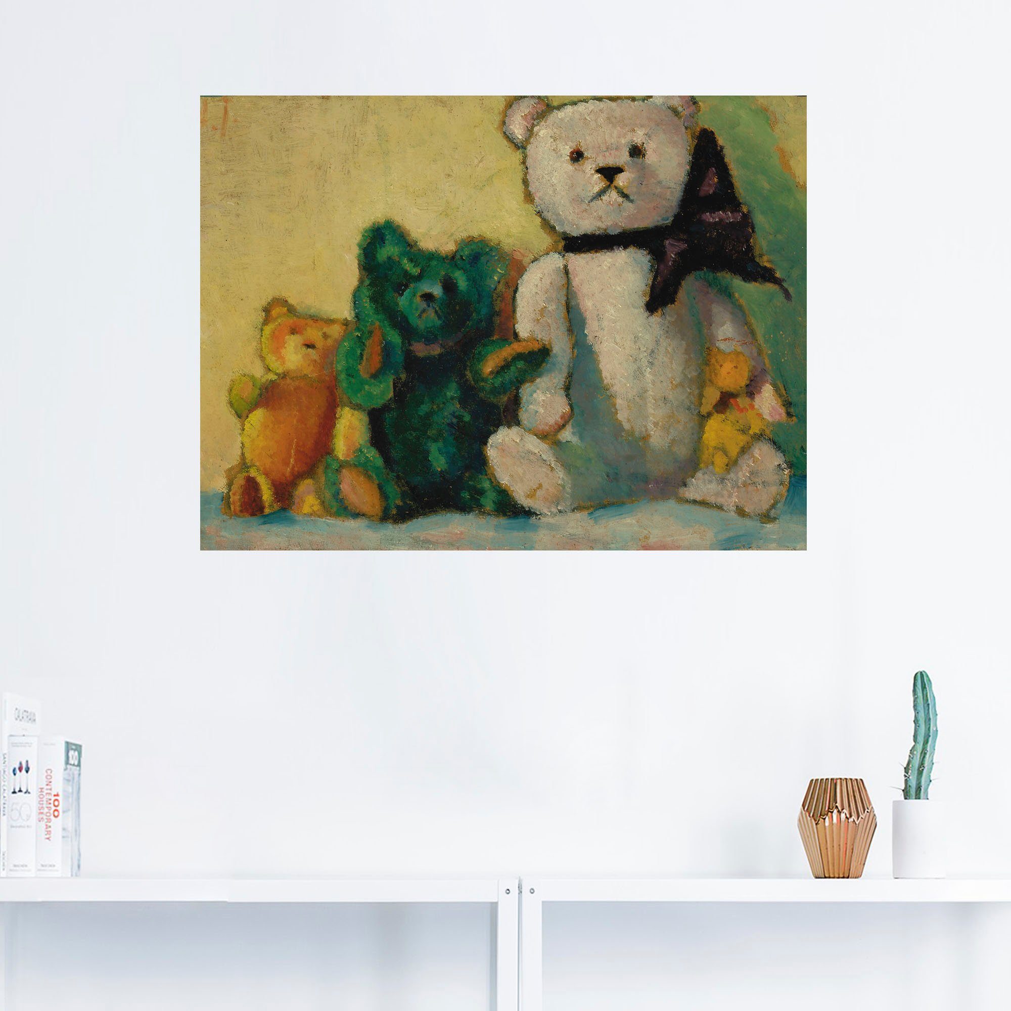 Artland Wandbild Die Bärenfamilie. 1926, Größen oder Spielzeuge St), Poster in Leinwandbild, Wandaufkleber (1 als versch