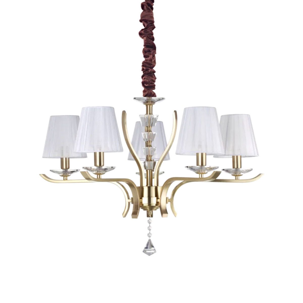 Ideal Lux Kronleuchter Ideal Lux Pegaso SP5 Kronleuchter, Messing, Ø: 50 cm, LED wechselbar, Hängelampe E14