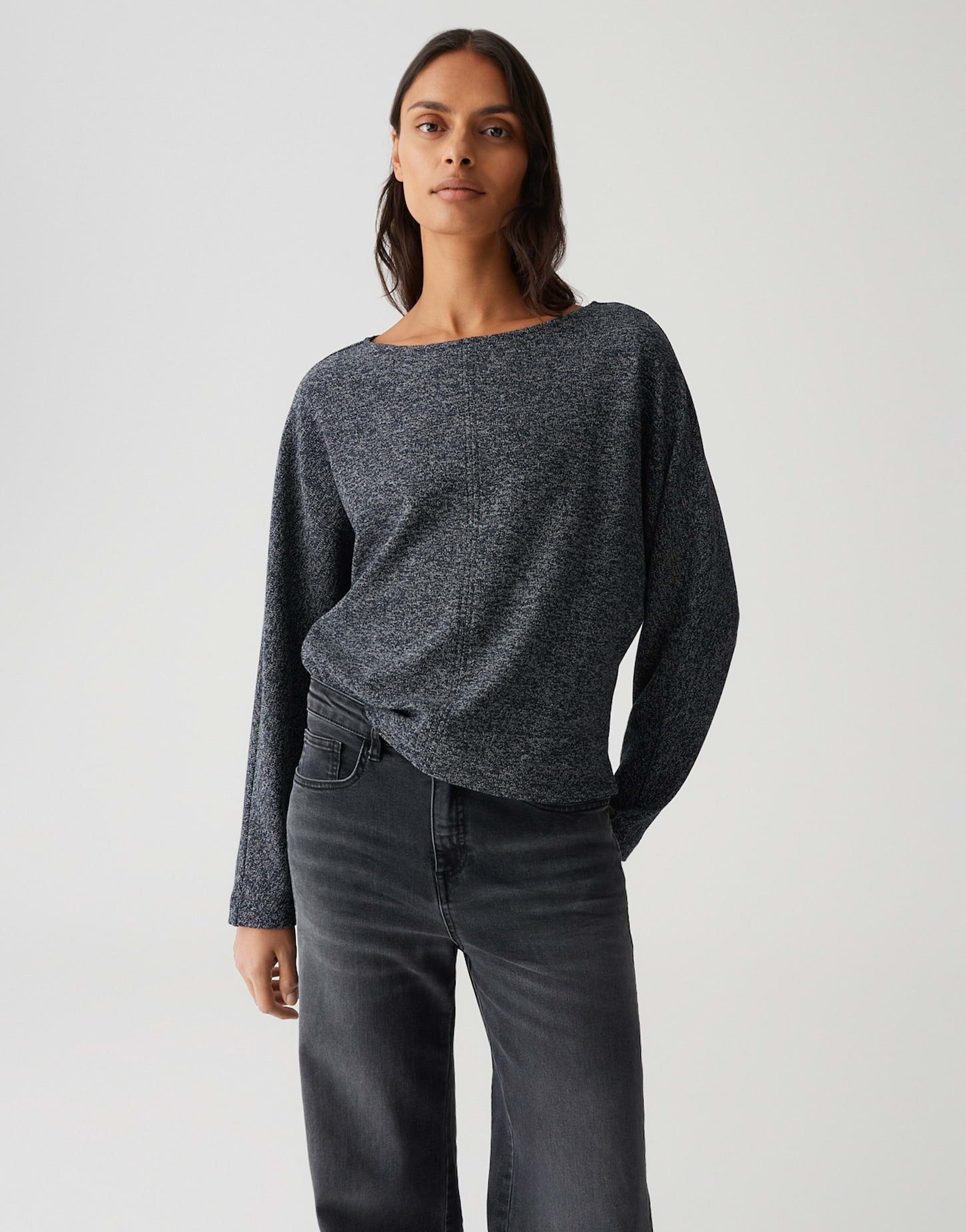 OPUS Sweatshirt GISERE mit Fledermausärmeln langer Fledermausärmel, Salz-Pf günstig online kaufen