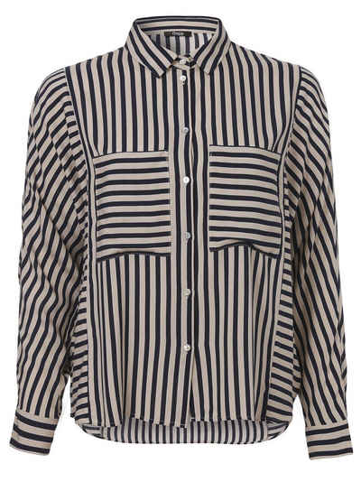 FRAPP Klassische Bluse Moderne Bluse mit gestreiftem Allover-Muster