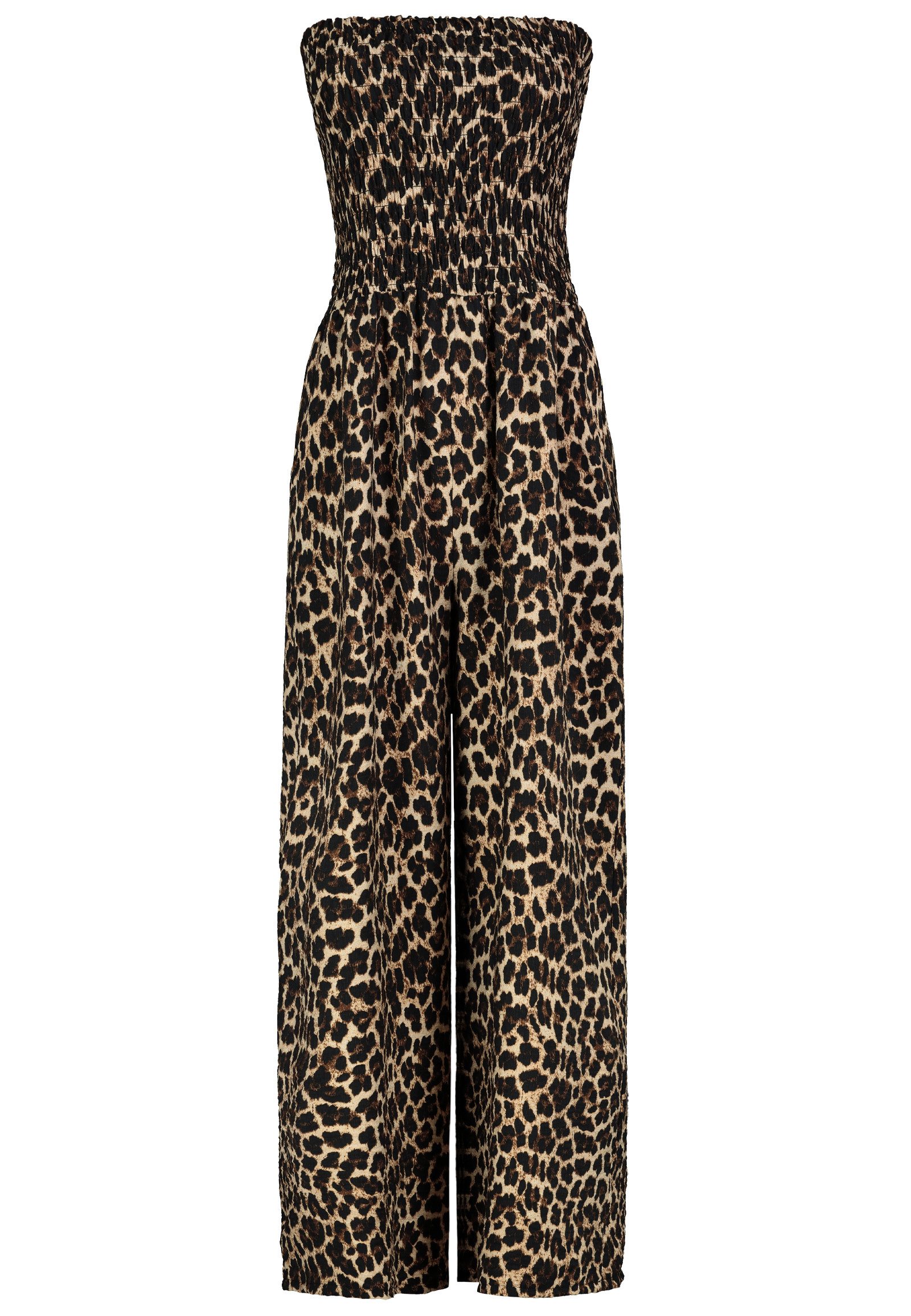 SUBLEVEL Jumpsuit Tiermuster mit trägerlosem Design günstig online kaufen