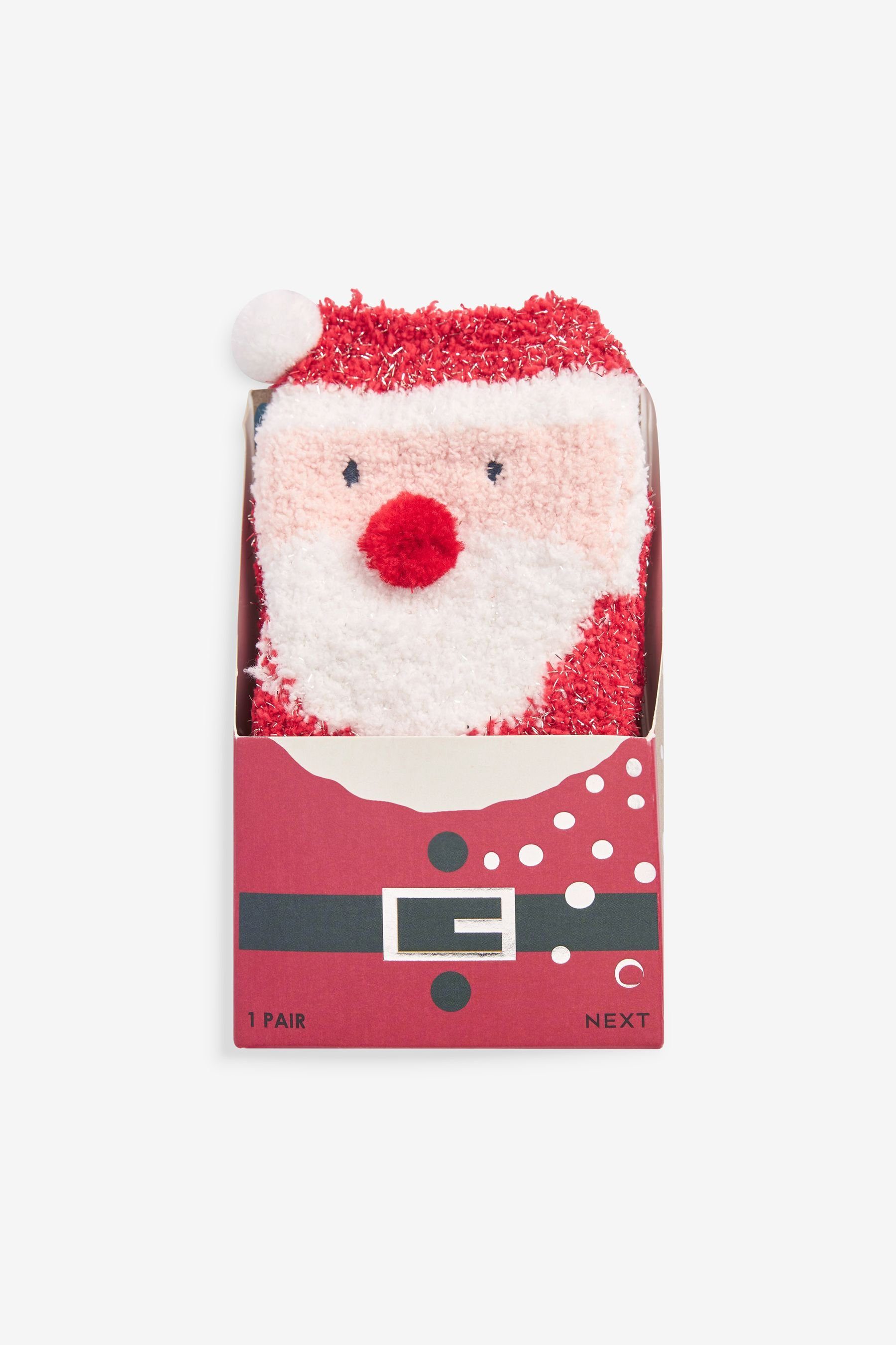 der Schachtel Kuschelsocken Santa (1-Paar) Red Next Kurzsocken in Christmas