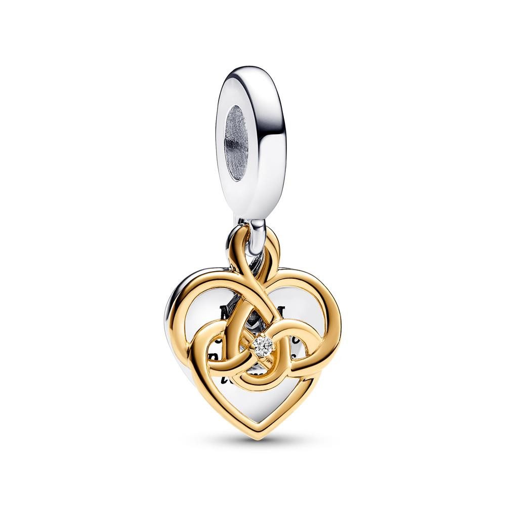Pandora Charm-Einhänger Dangle Charm Herz von PANDORA, 925er Silber, Metalllegierung