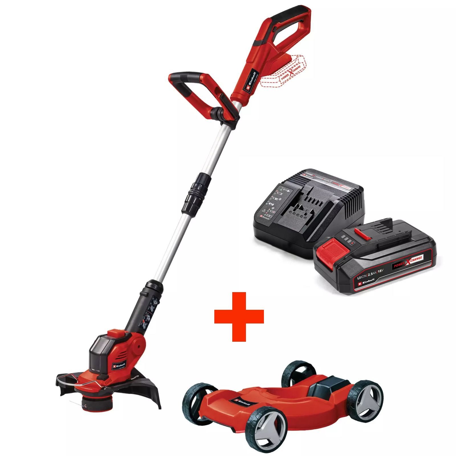 Einhell Akku-Rasentrimmer Einhell GE-CT 18/28 Li TC-Solo + 2,5 Ah Akku Starterkit