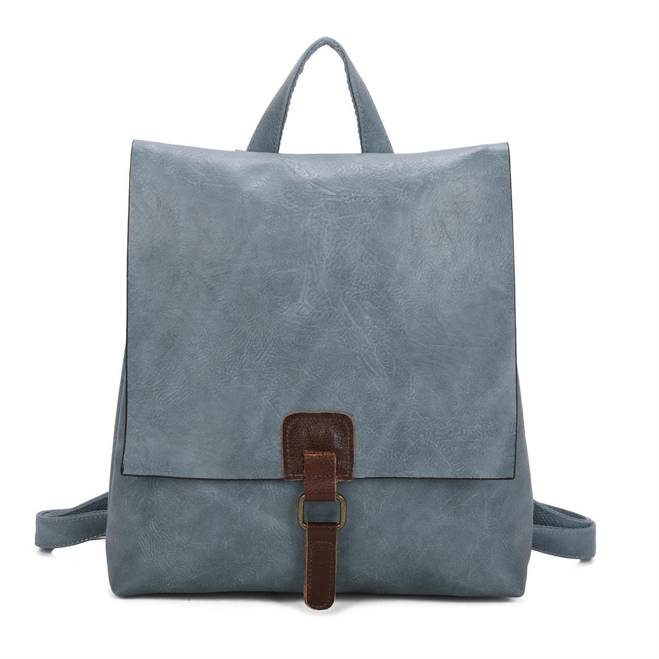 ITALYSHOP24 Rucksack Damen Schultertasche Backpack Umhängetasche CrossBody günstig online kaufen