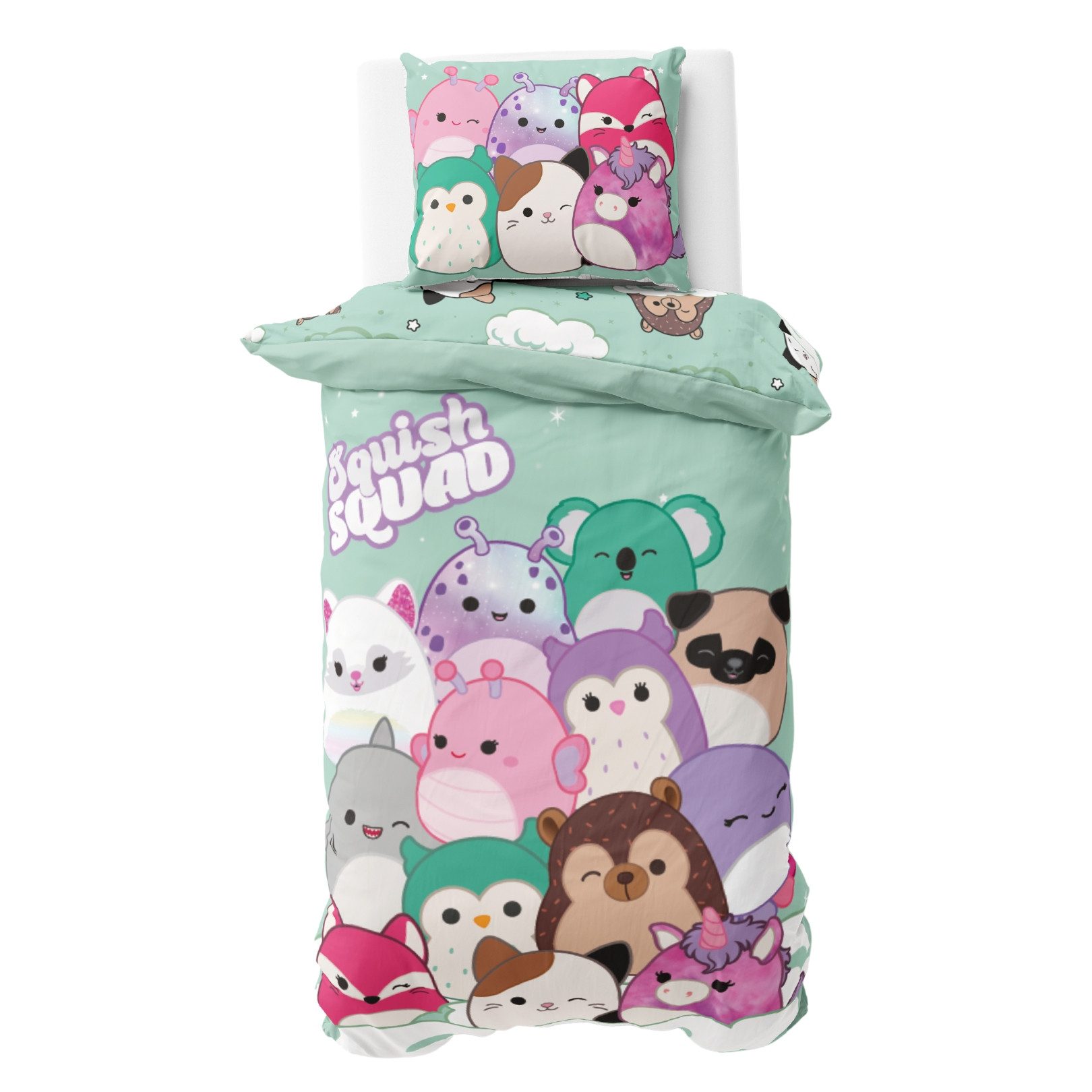 MTOnlinehandel Bettwäsche Squishmallows 135x200 + 80x80 cm, 100% Baumwolle, günstig online kaufen