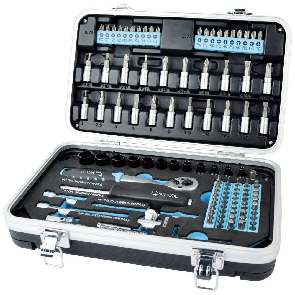 Brüder Mannesmann Werkzeuge Bit-Set Quantool Schraub- und Bitsatz, 116-teilig Q25003