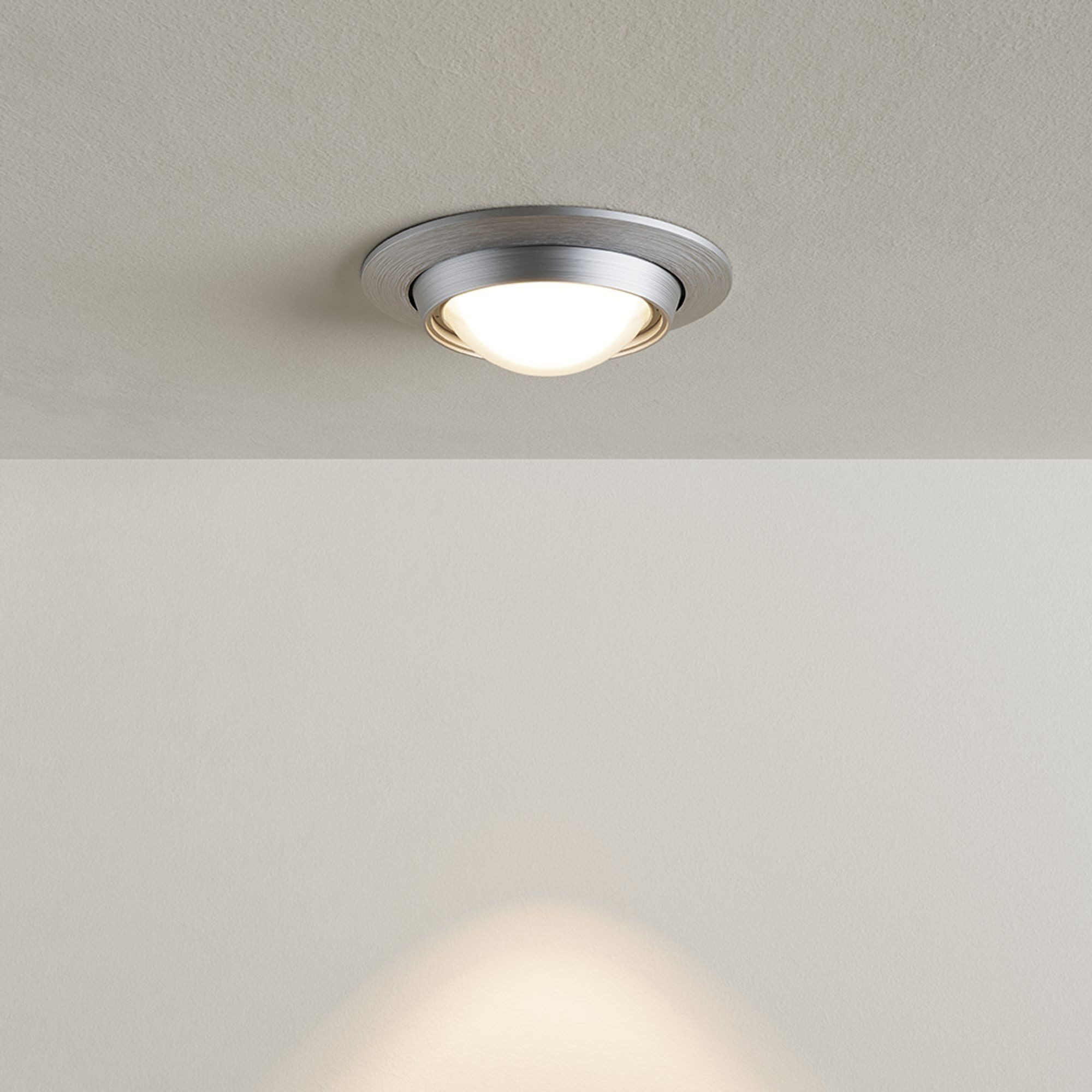 s.luce Einbauleuchte Einbauspot Beam mit Glaslinse Ø 11cm Alu-Gebürstet
