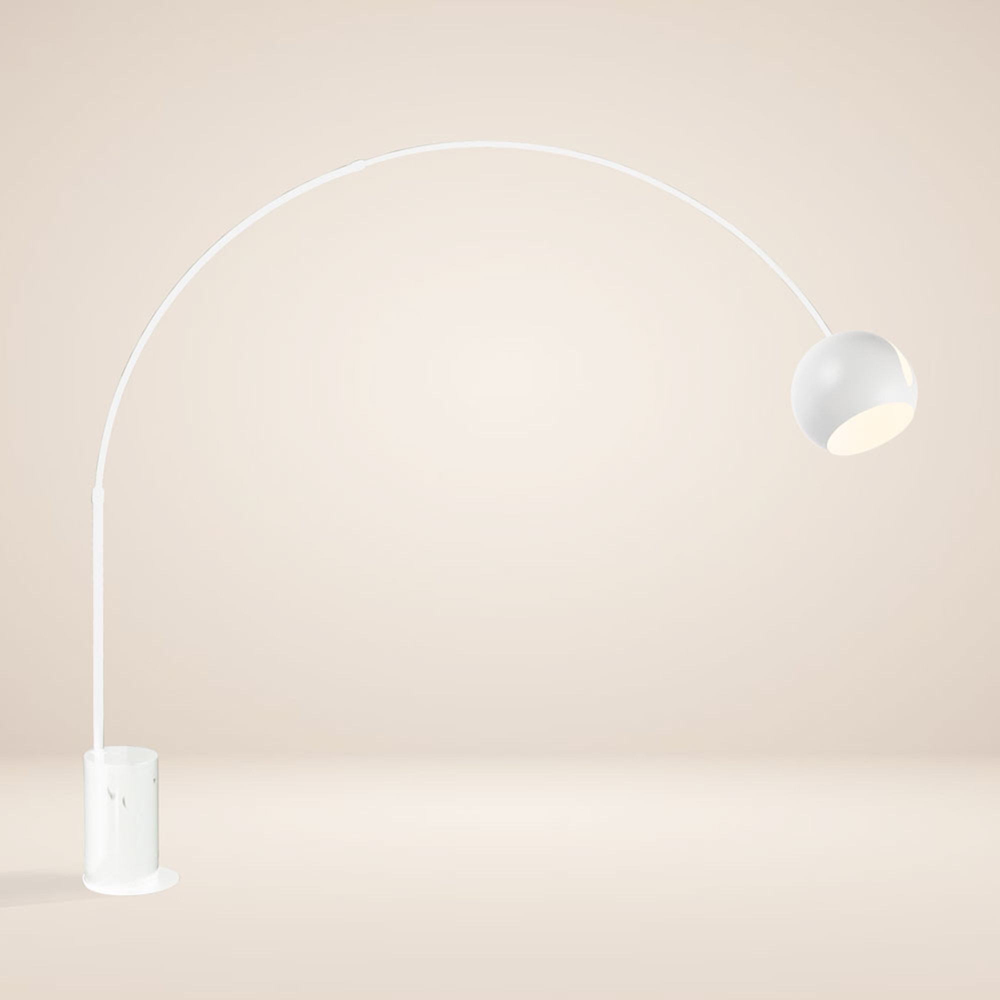 s.luce Stehlampe Ball Bogenlampe mit Marmorfuß modern
