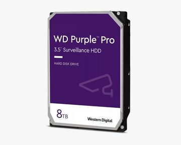 Western Digital WD Purple Pro interne HDD-Festplatte (8 TB) 3,5" 245 MB/S Lesegeschwindigkeit, 245 MB/S Schreibgeschwindigkeit