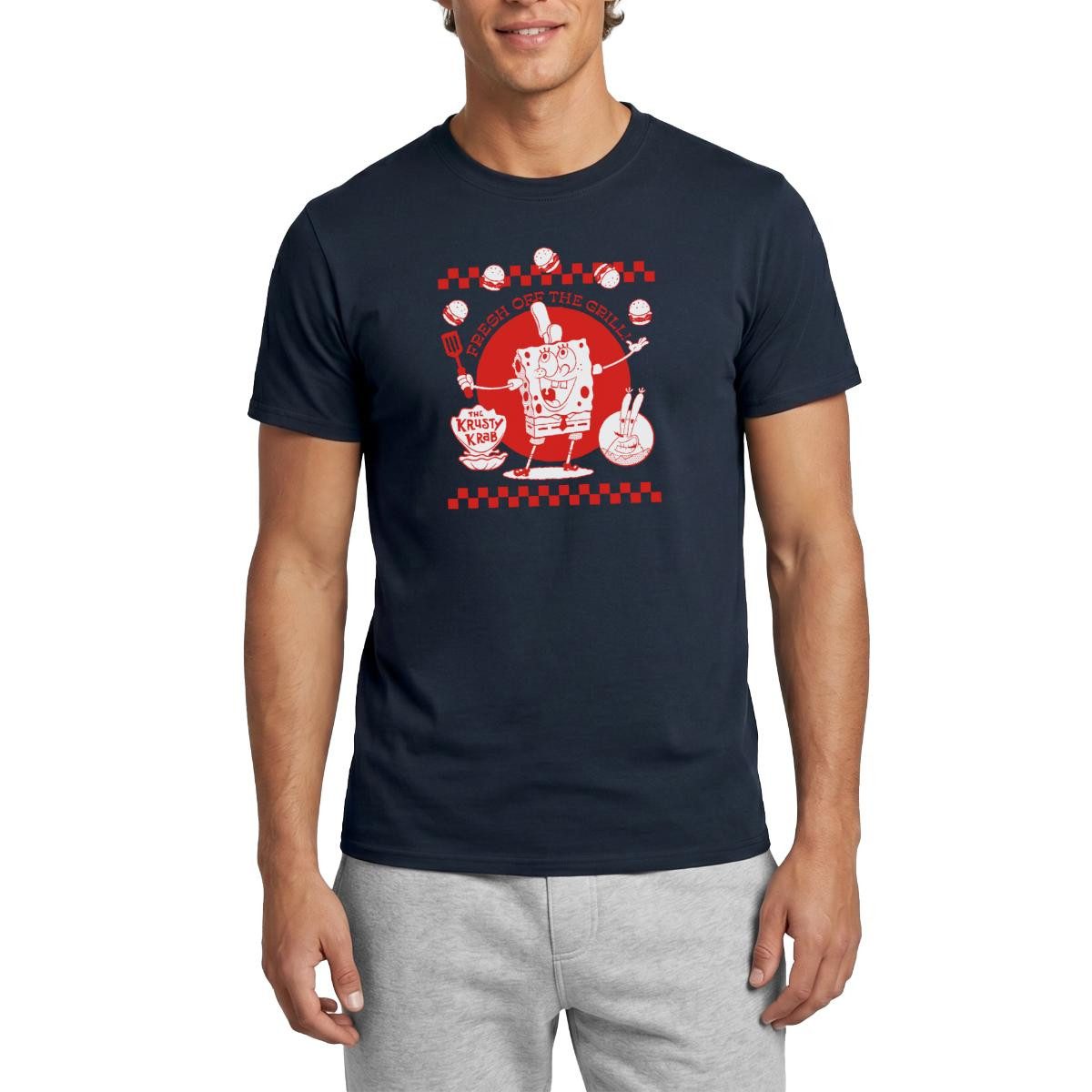 T-Shirt Spongebob Schwammkopf Fresh Off The Grill Männer T-Shirt