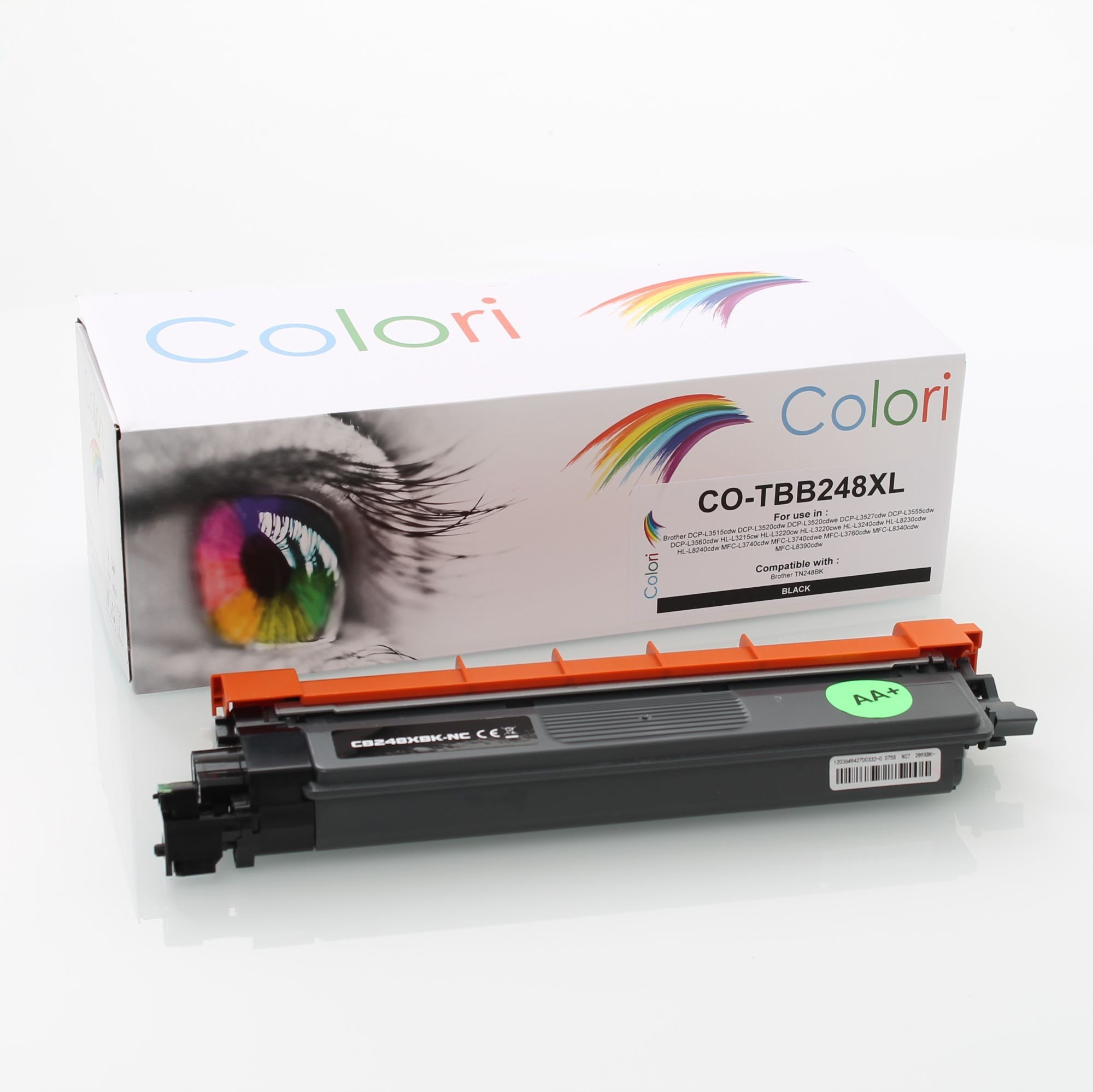 Colori Tonerkartusche, (Toner für Brother TN248XLBK Schwarz HL-L3220cw HL-L3220cwe, Brother DCP-L3515cdw DCP-L3520cdw DCP-L3520cdwe DCP-L3527cdw DCP-L3555), cdw DCP-L3560cdw HL-L3215cw HL-L3220cw HL-L3220cwe HL-L3240cdw HL-L823