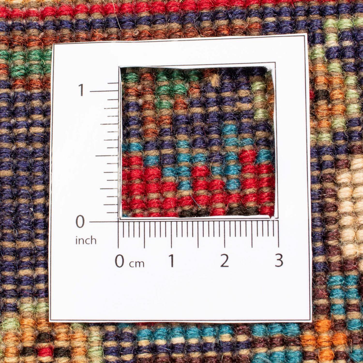 x 201 cm, mm, Rosso 296 Unikat Zertifikat Wollteppich Höhe: mit morgenland, Täbriz Medaillon rechteckig, 10 chiaro