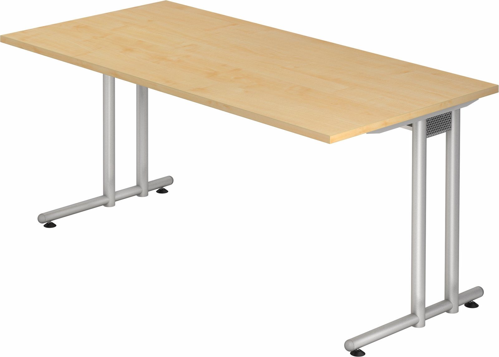 bümö Schreibtisch Schreibtisch Serie-N, Rechteck: 160 x 80 cm - Dekor: Ahorn