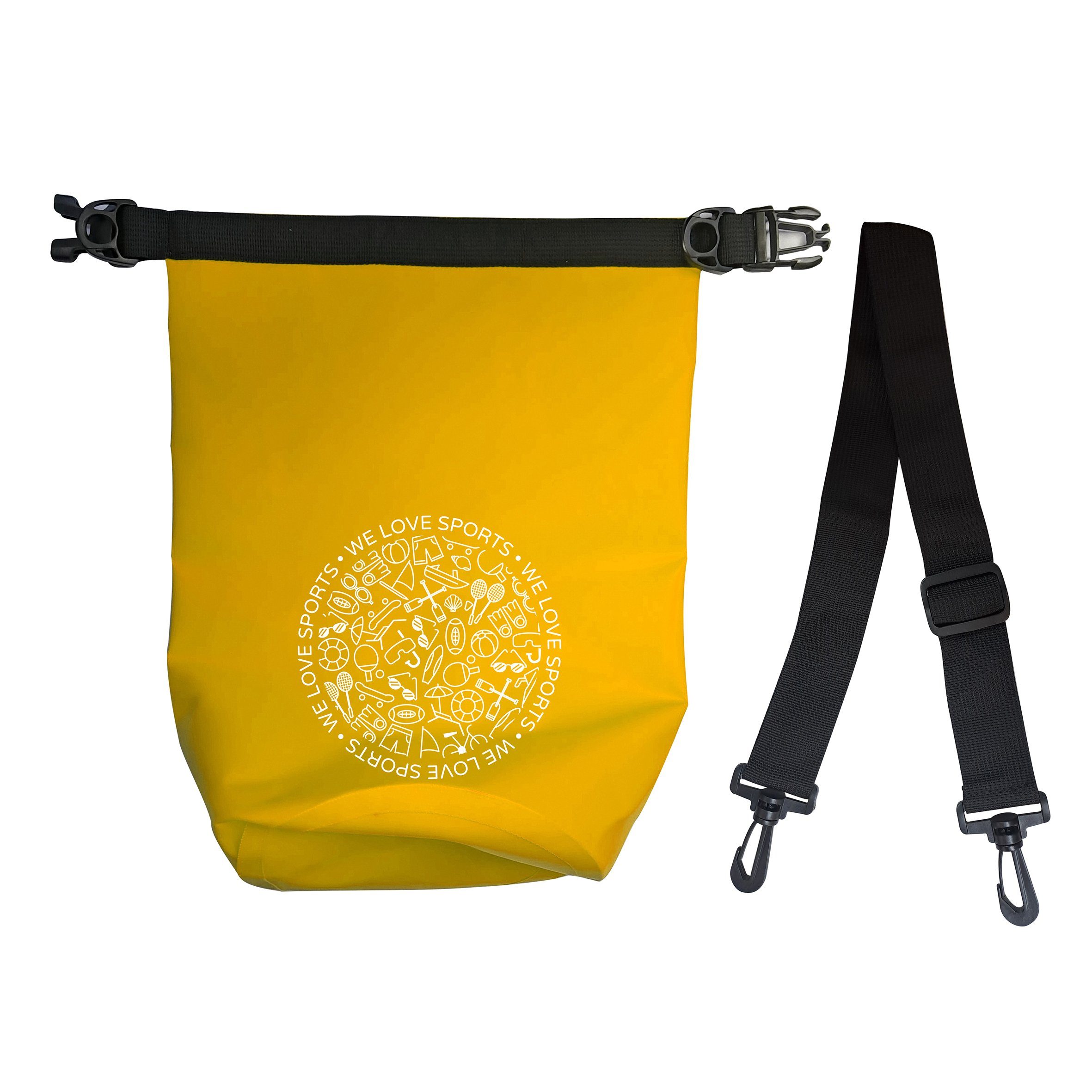 FASports Drybag Wasserdichte Tasche Aquino, Gelb, Seesack/Packsack mit Tragegurt (1-tlg., H: 35 cm, Ø 18 cm), 5 Liter – Bild 2 von 5