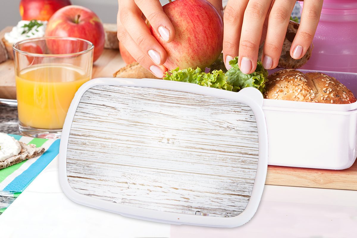 und für Whiteboards, für Erwachsene, Kinder Brotbox Mädchen und Jungs MuchoWow von weiß Kunststoff, (2-tlg), Brotdose, Aufbau Lunchbox