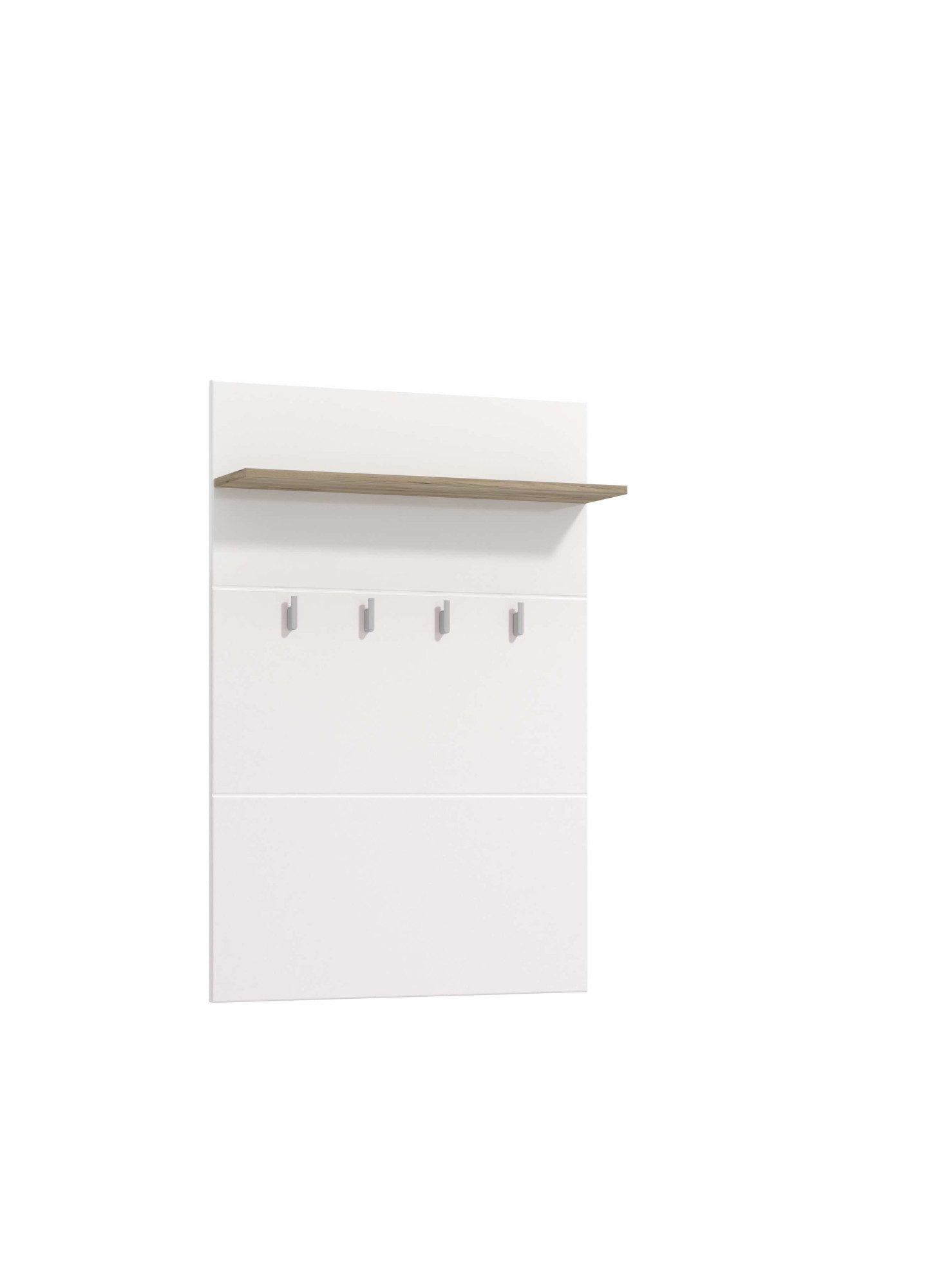 Home affaire Шкафыpaneel Beny, Wandregal Wandpaneel, Wandgarderobe praktisch & stillvoll, Hochglanz, mit 4 Kleiderhaken und Ablage für Accessoires, Breite 76 cm