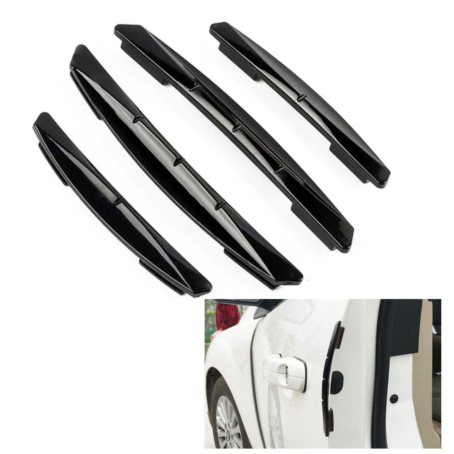 LuxusKollektion Ladekantenschutz Autotürkantenschoner 4er Set Gummi selbstklebend schwarz Kratzschutz