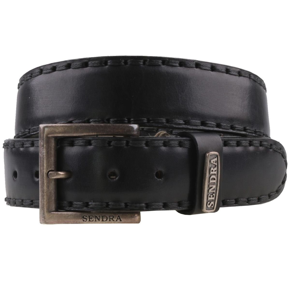 Sendra Boots Ledergürtel 8563-Schwarz günstig online kaufen