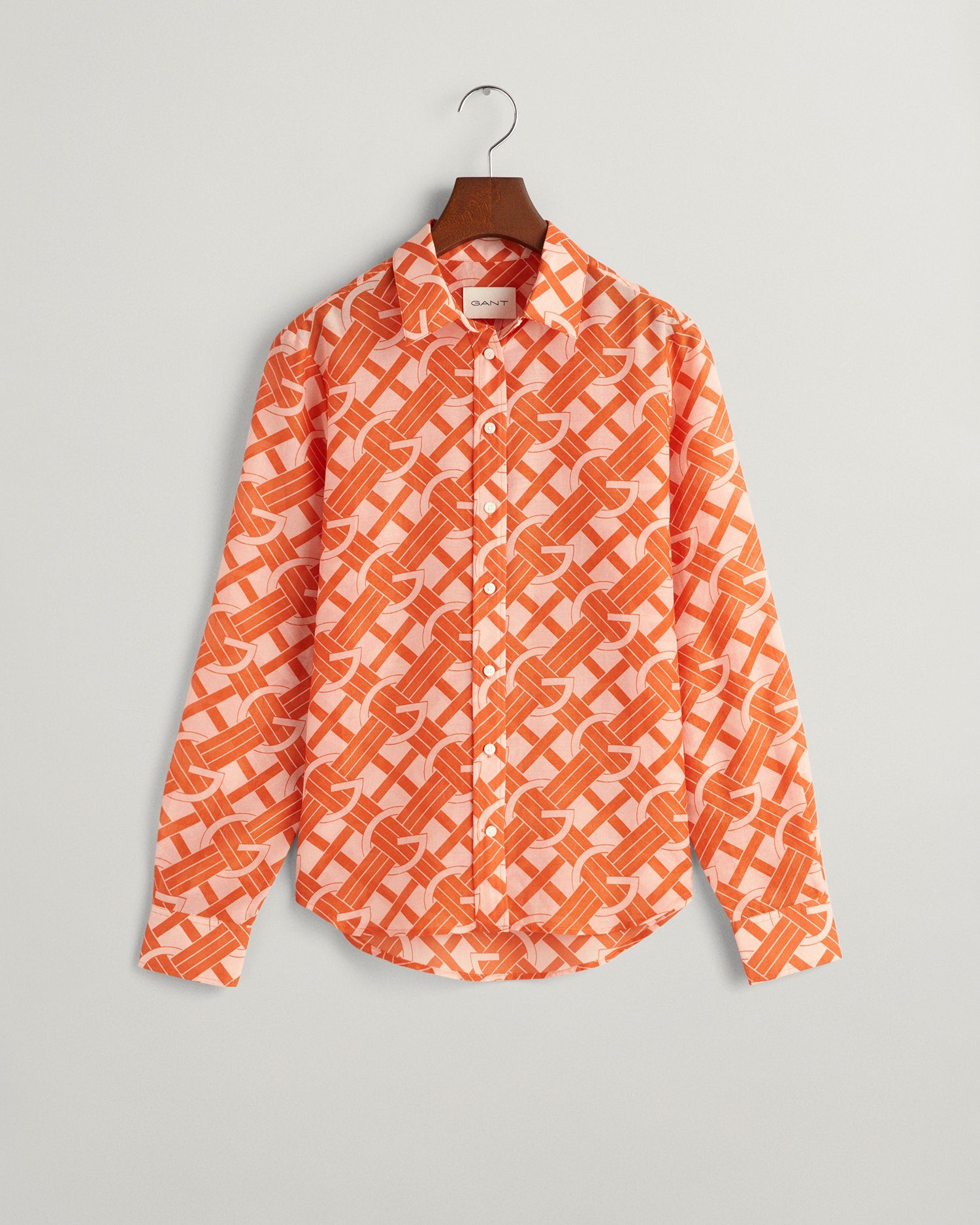 REG G SHIRT T-Shirt PATTERN PUMPKIN SILK Gant COT ORANGE