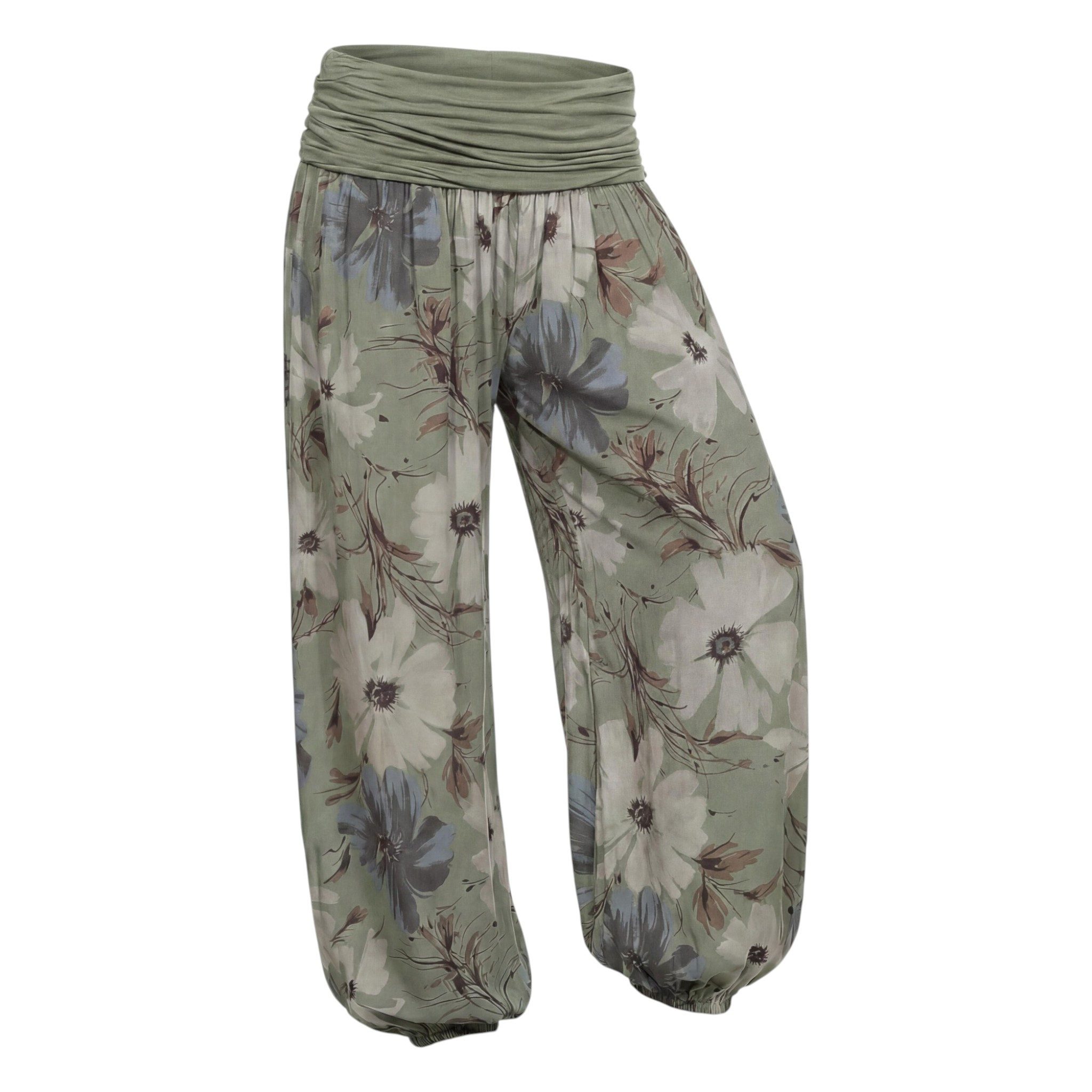 OriginalYou Haremshose Sommerhose luftig und leichte Pumphose für Damen mit elastischem Bund, sommerliches Design, Middle Waist