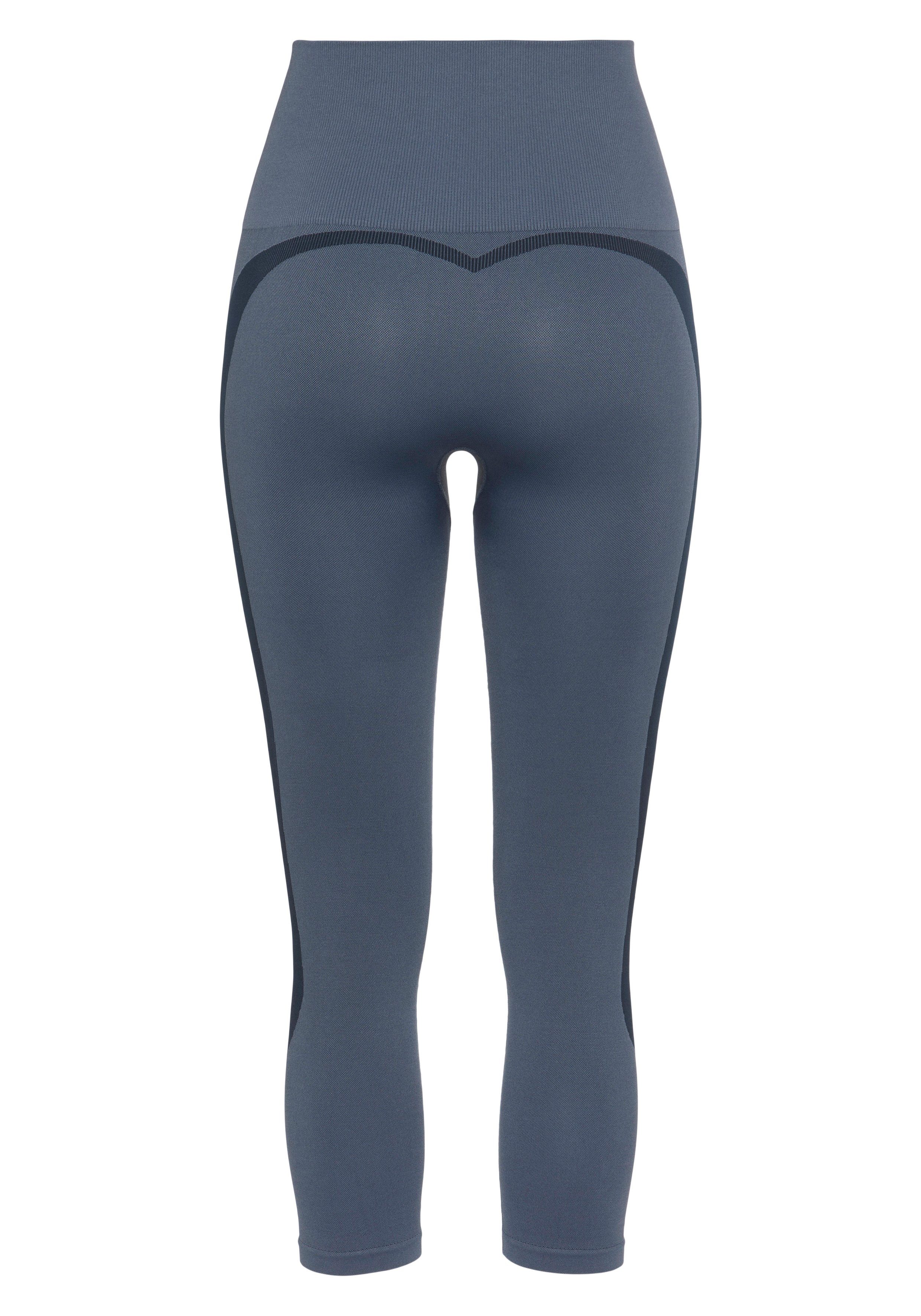 Lico Seamless Leggings mit breitem Loungewear Rippbund, midnight-blue