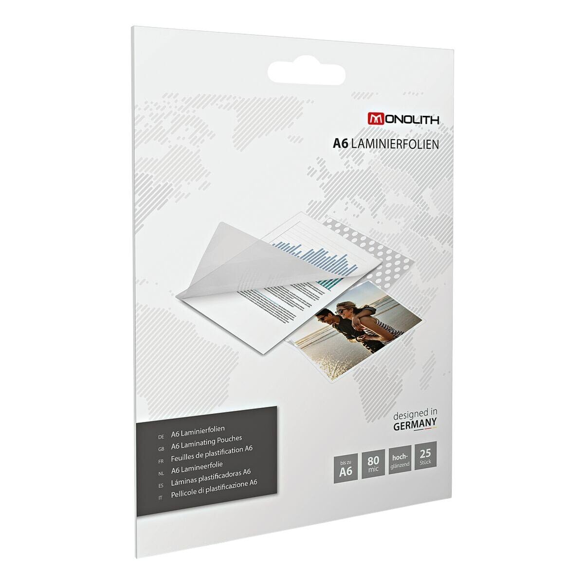 MONOLITH Laminierfolie 81M0680003, A6 80 mic glänzend