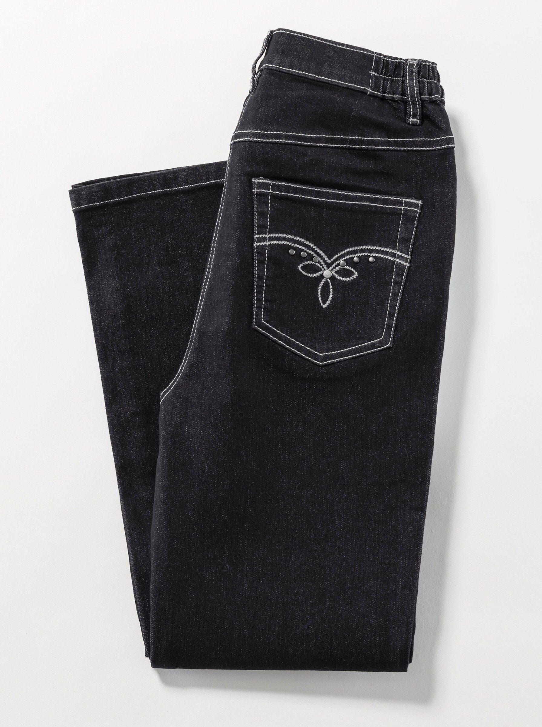 Sieh Jeans an! Bequeme black-denim