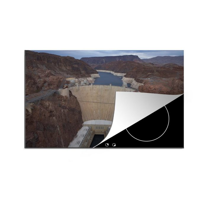 MuchoWow Herdblende-/Abdeckplatte Hoover Dam von der Mike O'Callaghan Pat Tillman Memorial Bridge USA Vinyl (1 tlg) Ceranfeldabdeckung für die küche Induktionsmatte