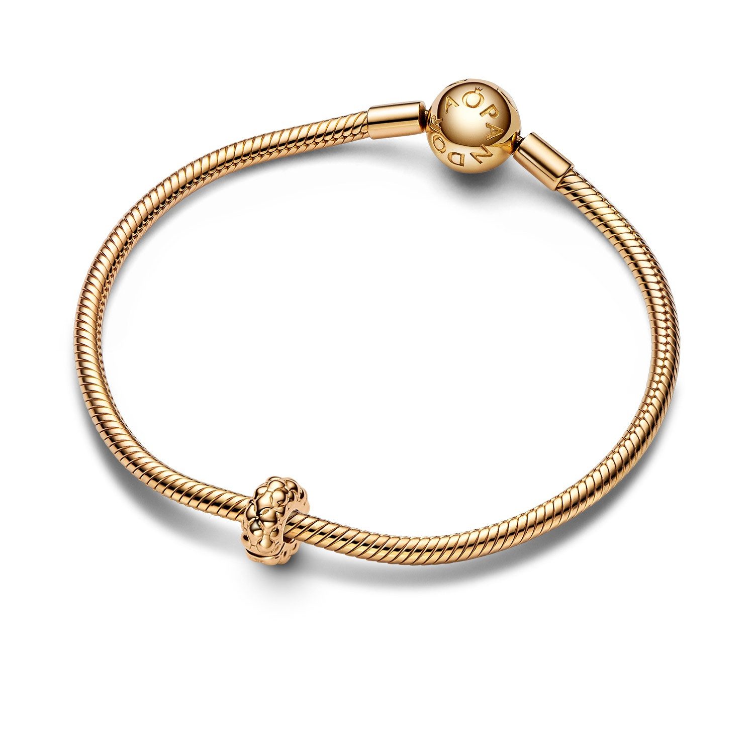 Pandora Runder Anhänger Clip-Charm Bead Goldfarben