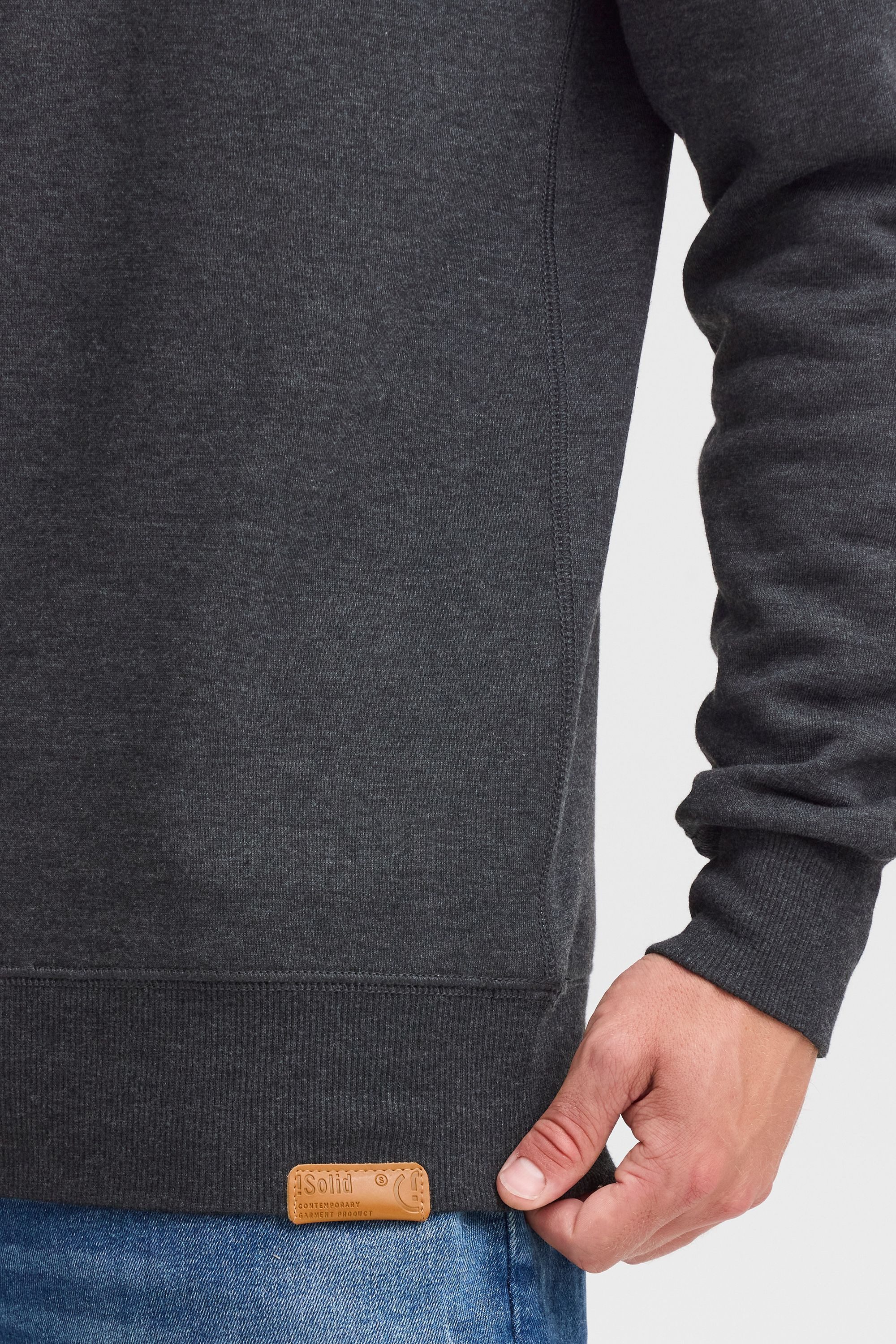 !Solid Stehkragenpullover SDTripTroyer Sweatpullover mit Knopfleiste