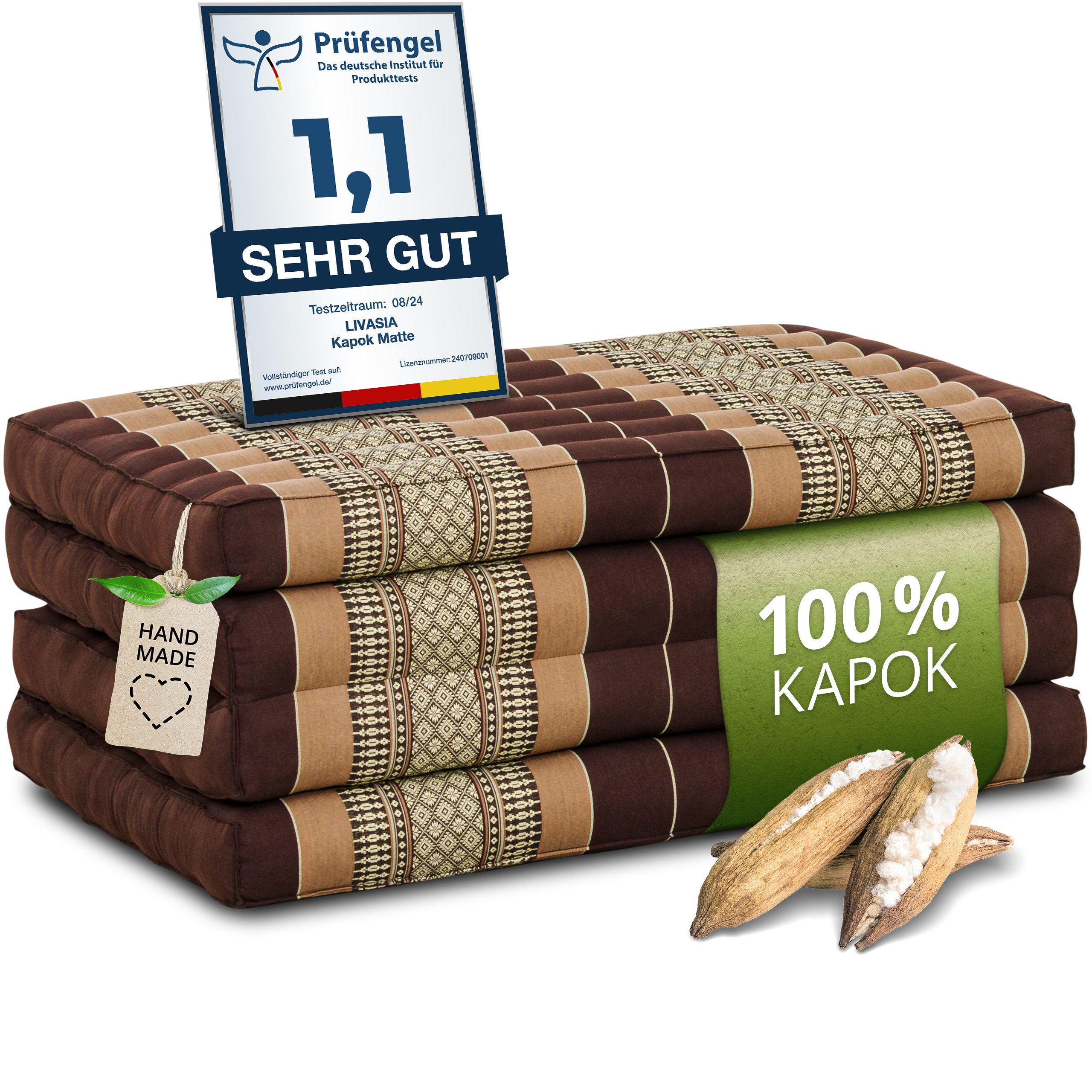 Klappmatratze Faltmatratze 80 cm (Classic) - 200x80x8cm, livasia, 8 cm hoch günstig online kaufen